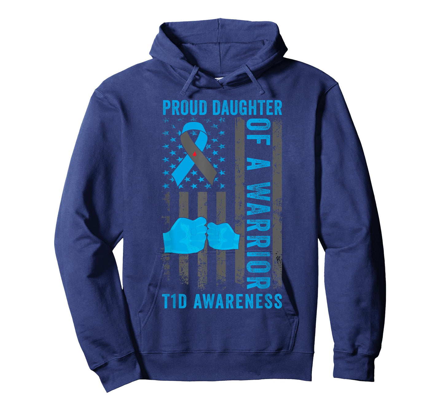 Proud Daughter Of A T1D Warrior Type 1 Diabetes Awareness T-Shirt