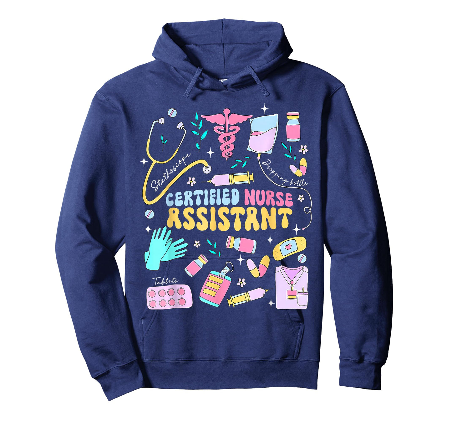 CNA Certified Nursing Assistant Funny Nurse CNA Life T-Shirt, Small, Black