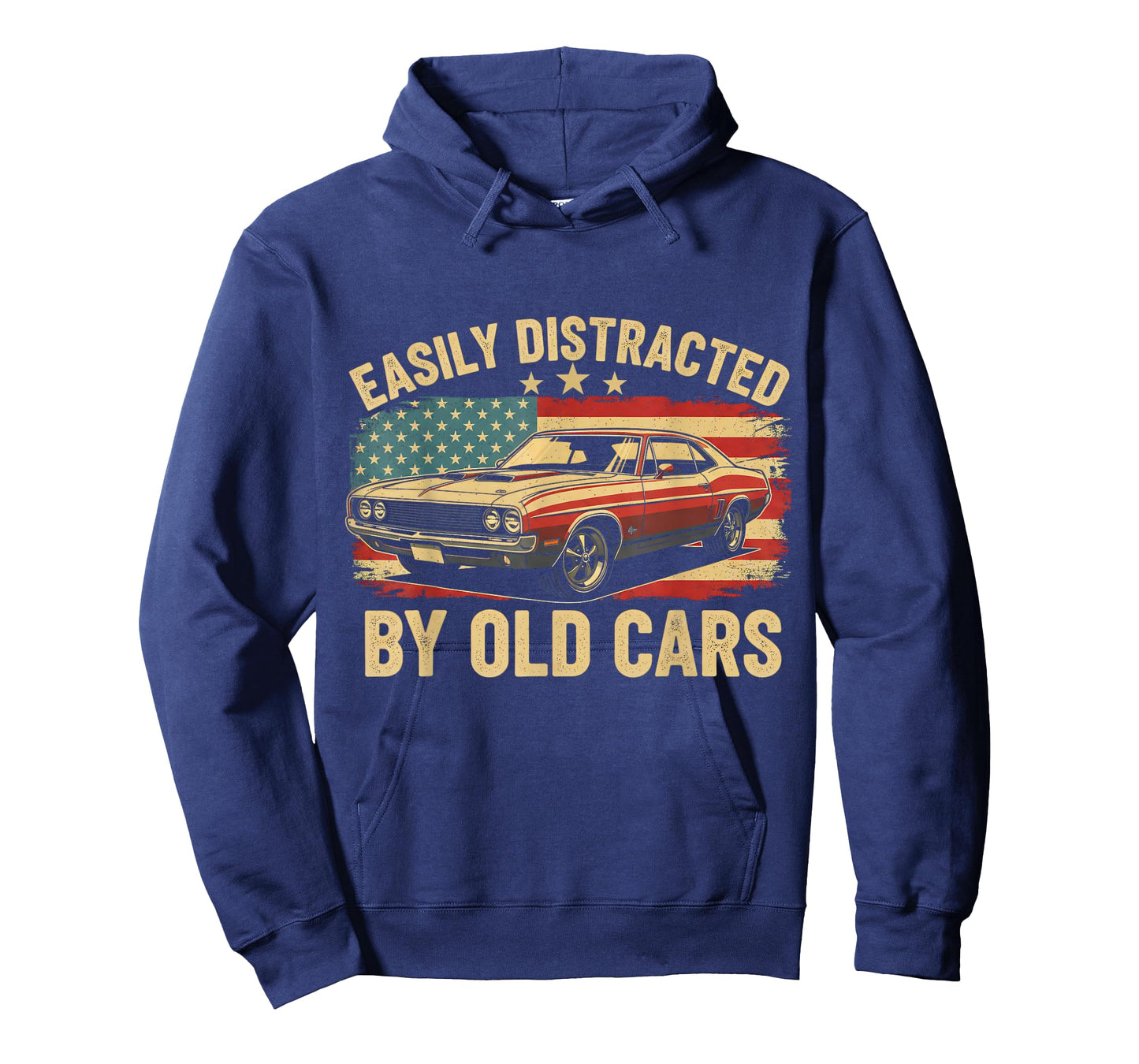 Easily Distracted by Old Cars Classic Car Funny Guy T-Shirt