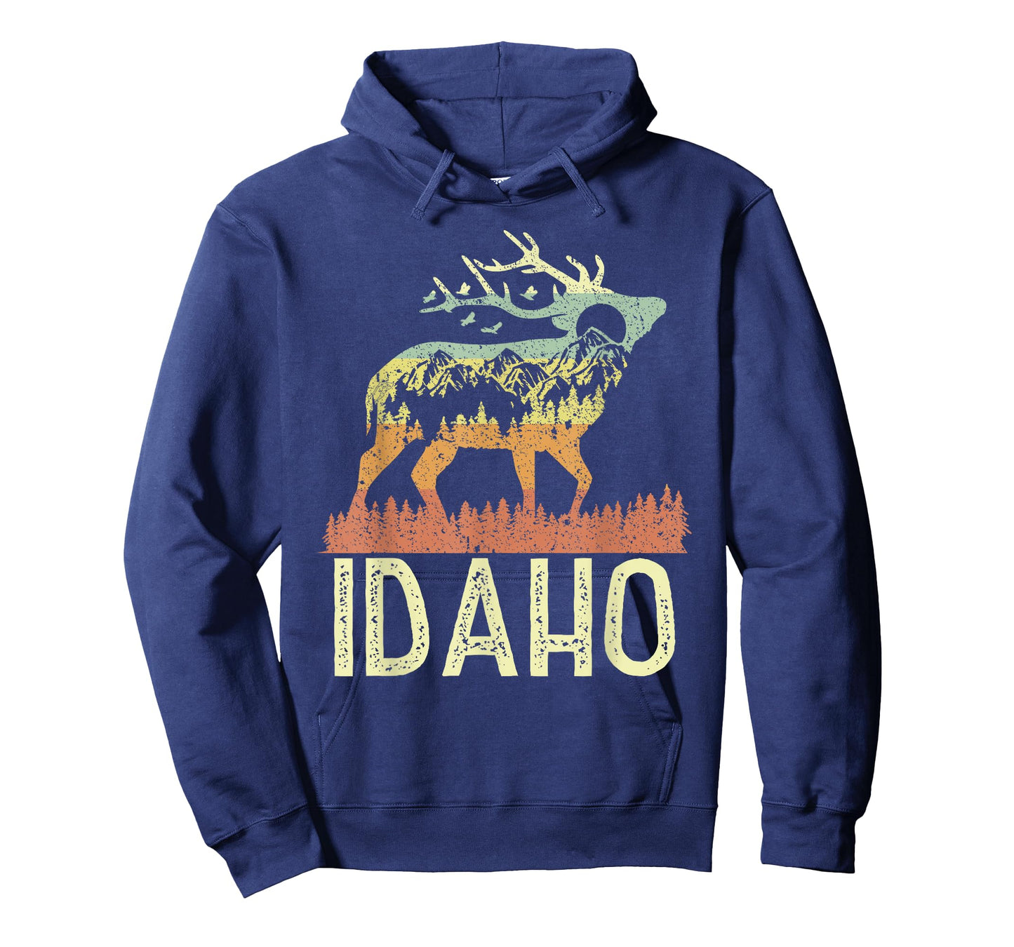 Idaho Retro Mountain Vintage Elk Hiking Men Women Kids Gift T-Shirt