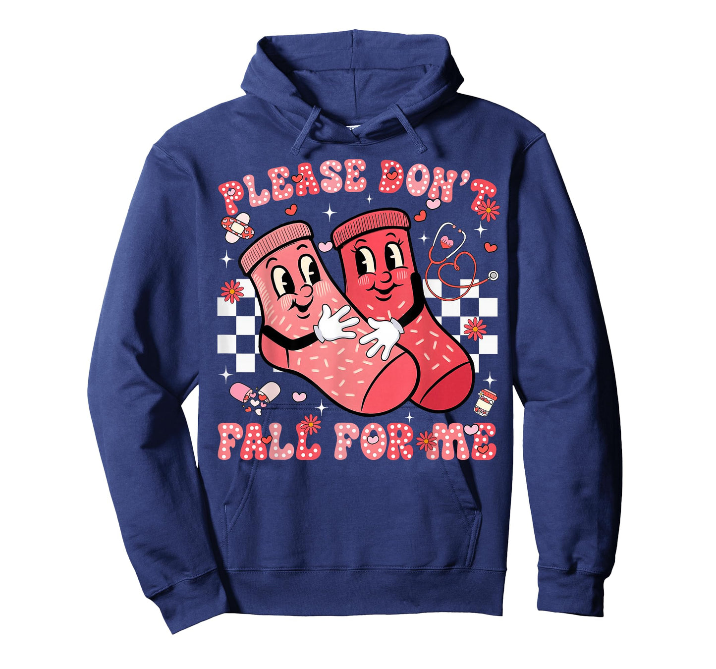 Please Don't Fall for Me Nurse Non Slip Socks Valentine Day T-Shirt
