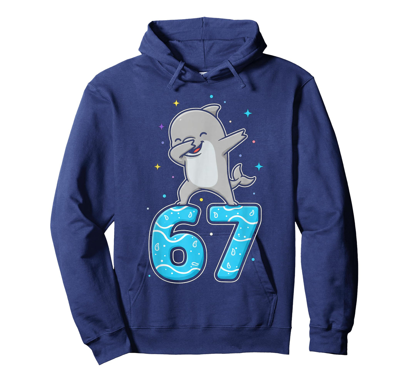 Dabbing Dolphin 67 Funny Six Seven Gen Z Slang Meme Cute T-Shirt