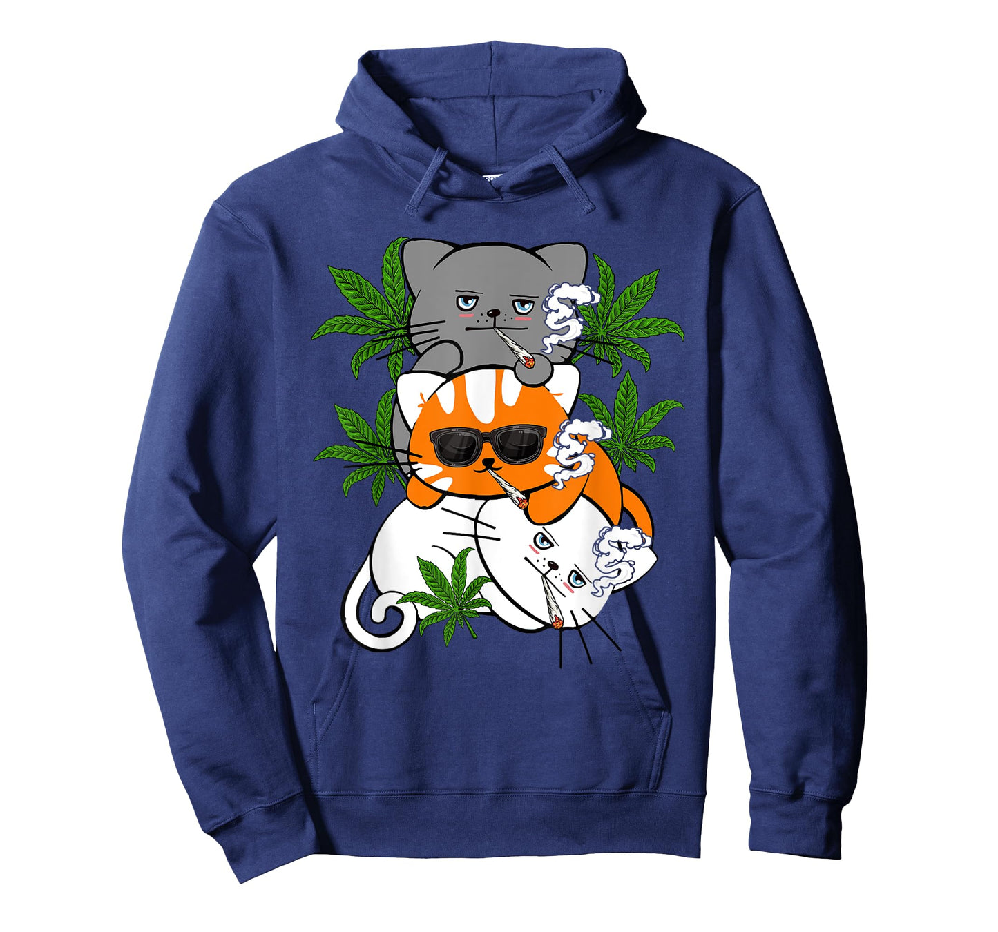 Funny Kawaii Cat Smoking Weed Marijuana Cannabis Kitten T-Shirt