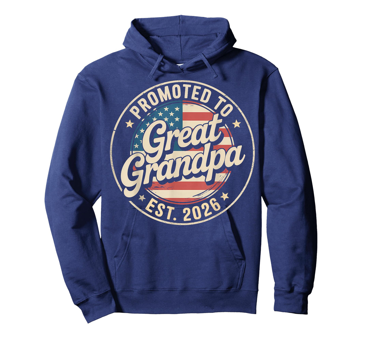 Promoted To Great Grandpa EST 2026 USA Flag Soon To Grandpa T-Shirt