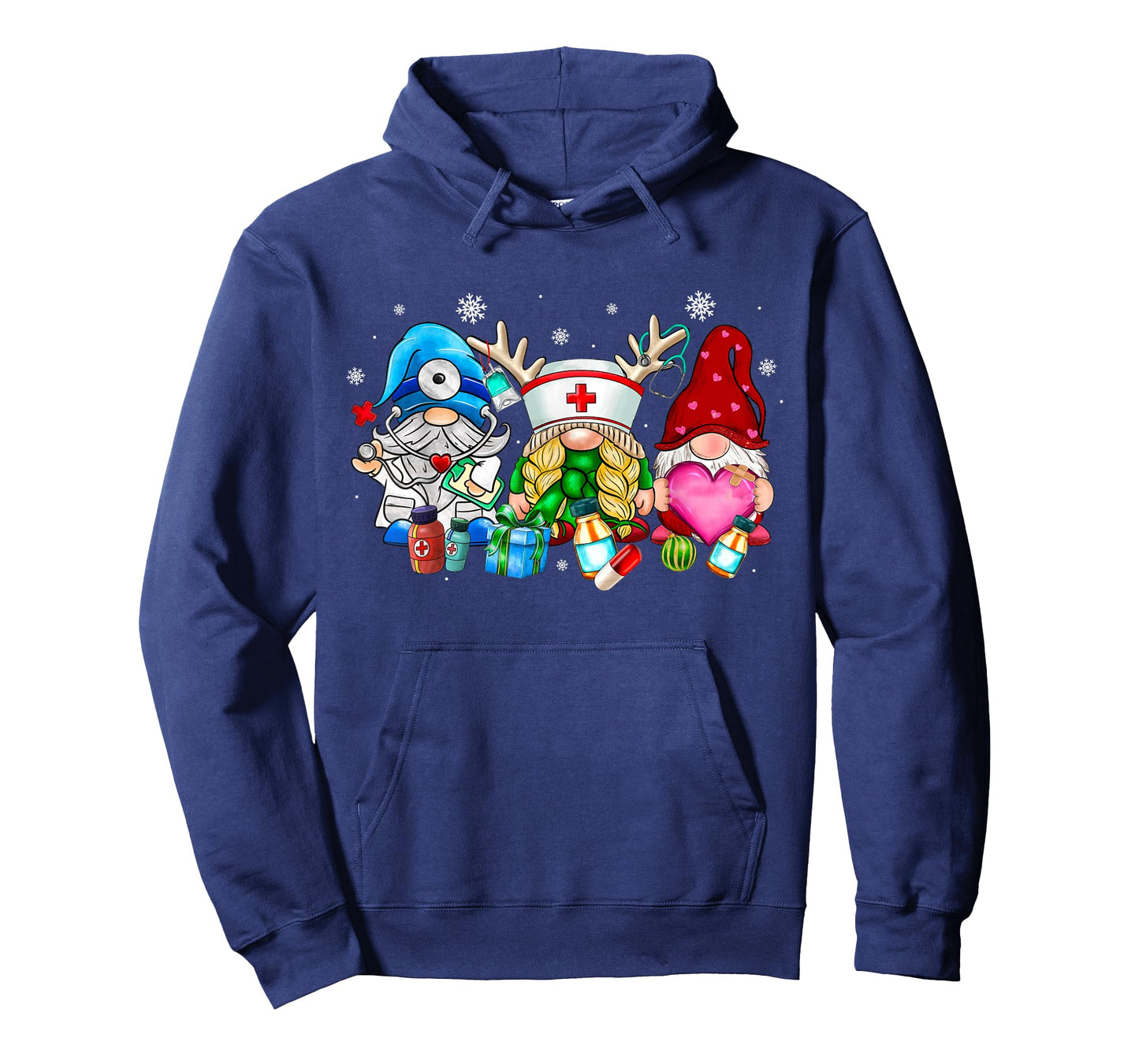 Cute Gnomes Nurse Christmas Scrub Top Nurses Women Pajamas T-Shirt