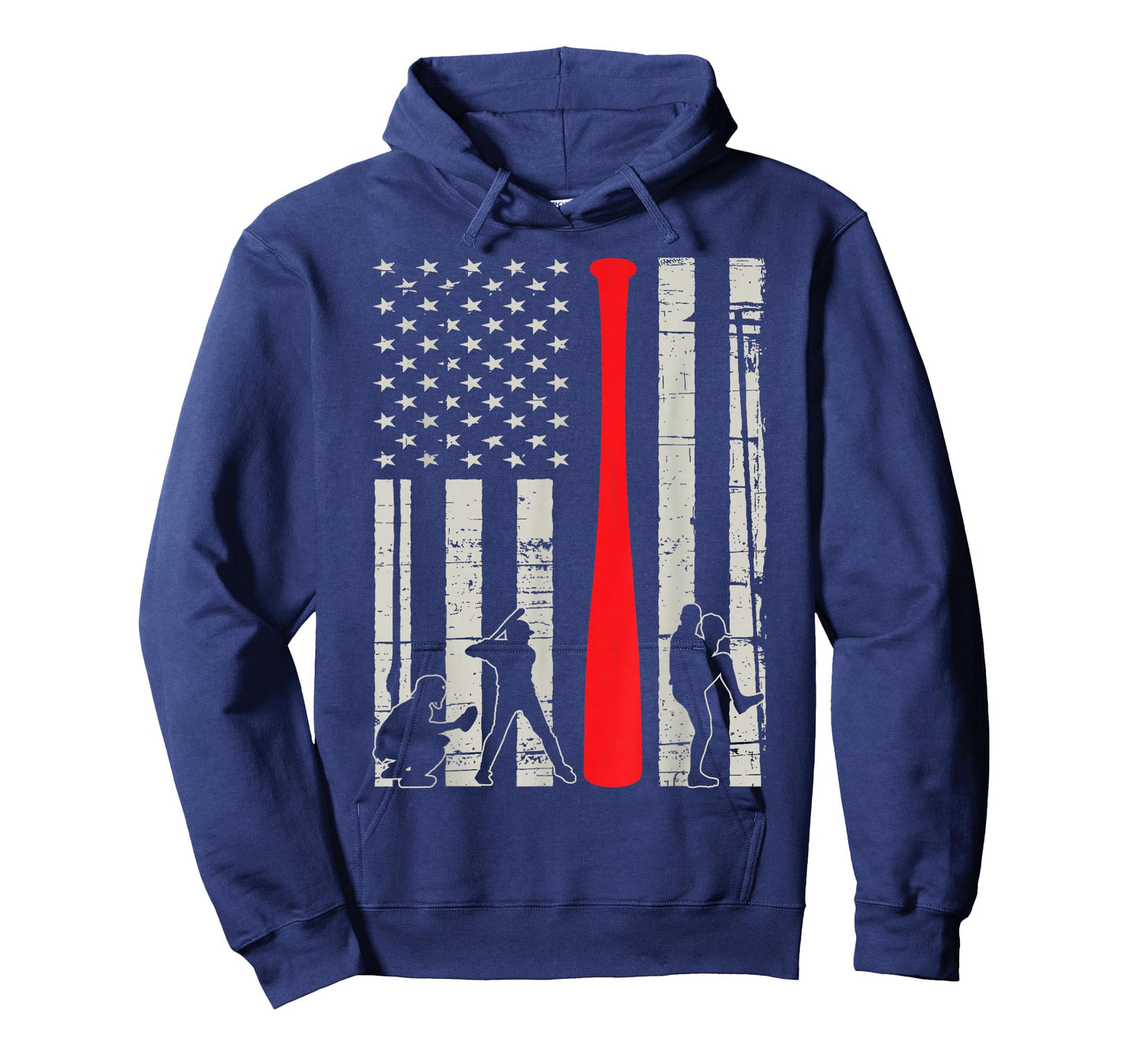 Baseball Bat American Flag T-Shirt