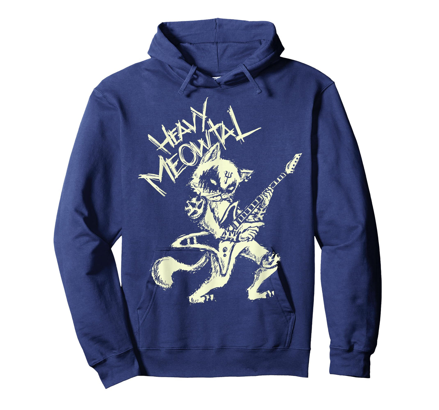 Heavy Metal Cats Gift Clothing Guitar Playing Cat Gothic T-Shirt