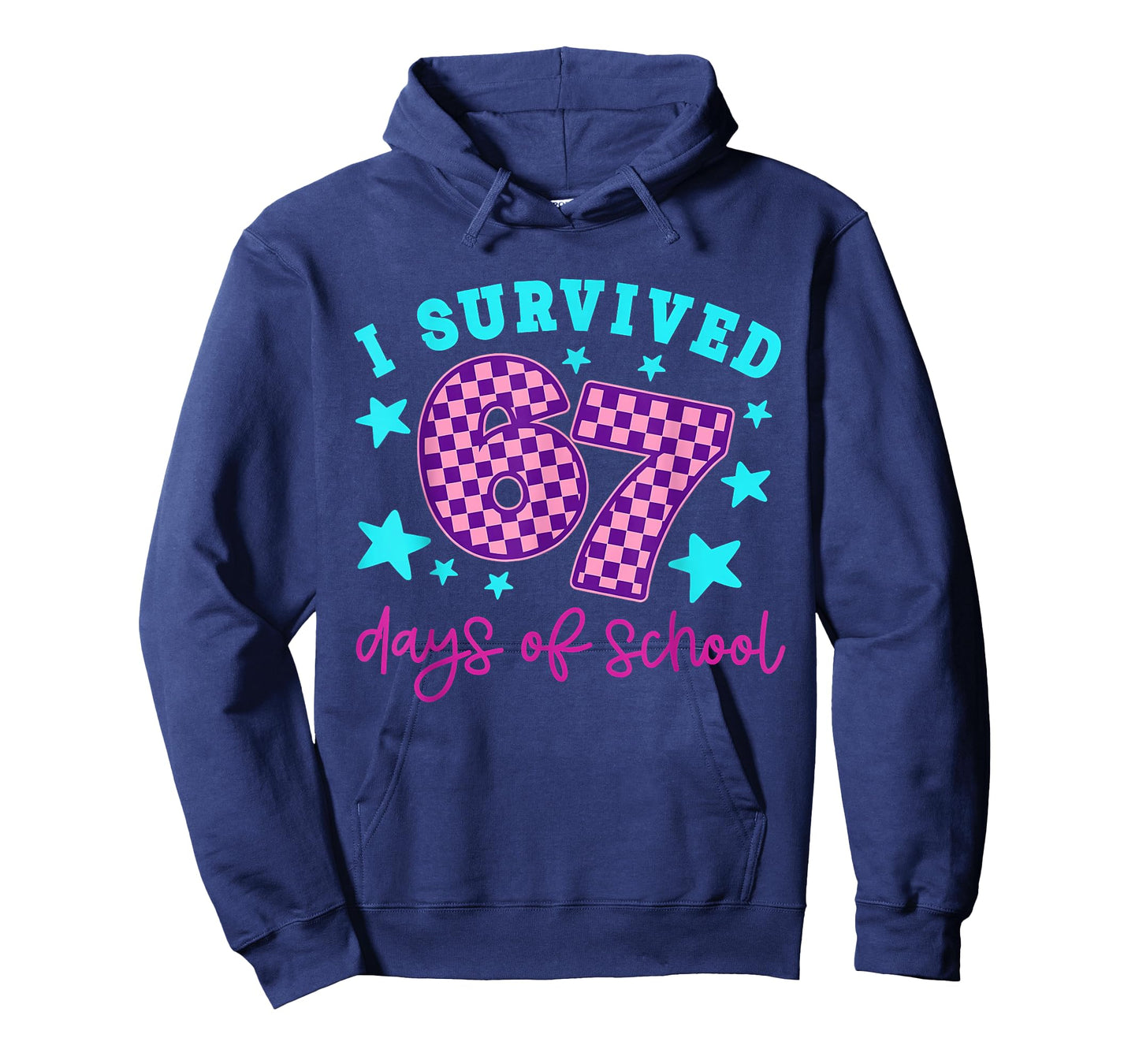 I Survived 67 Days of School Vaporwave 6-7 Teachers Students T-Shirt