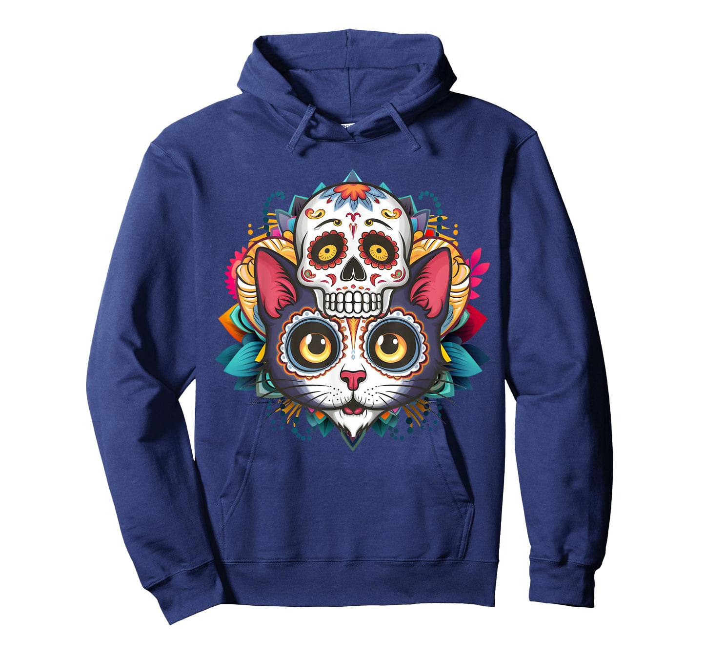 Dia De Los Muertos Cinco De Mayo Cat Sugar Skull Halloween T-Shirt