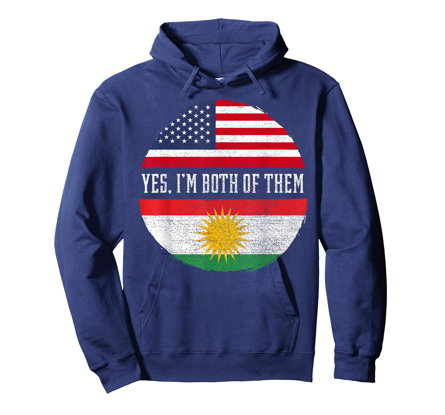 Half American Half Kurdish USA Flag Kurdistan Heritage DNA T-Shirt