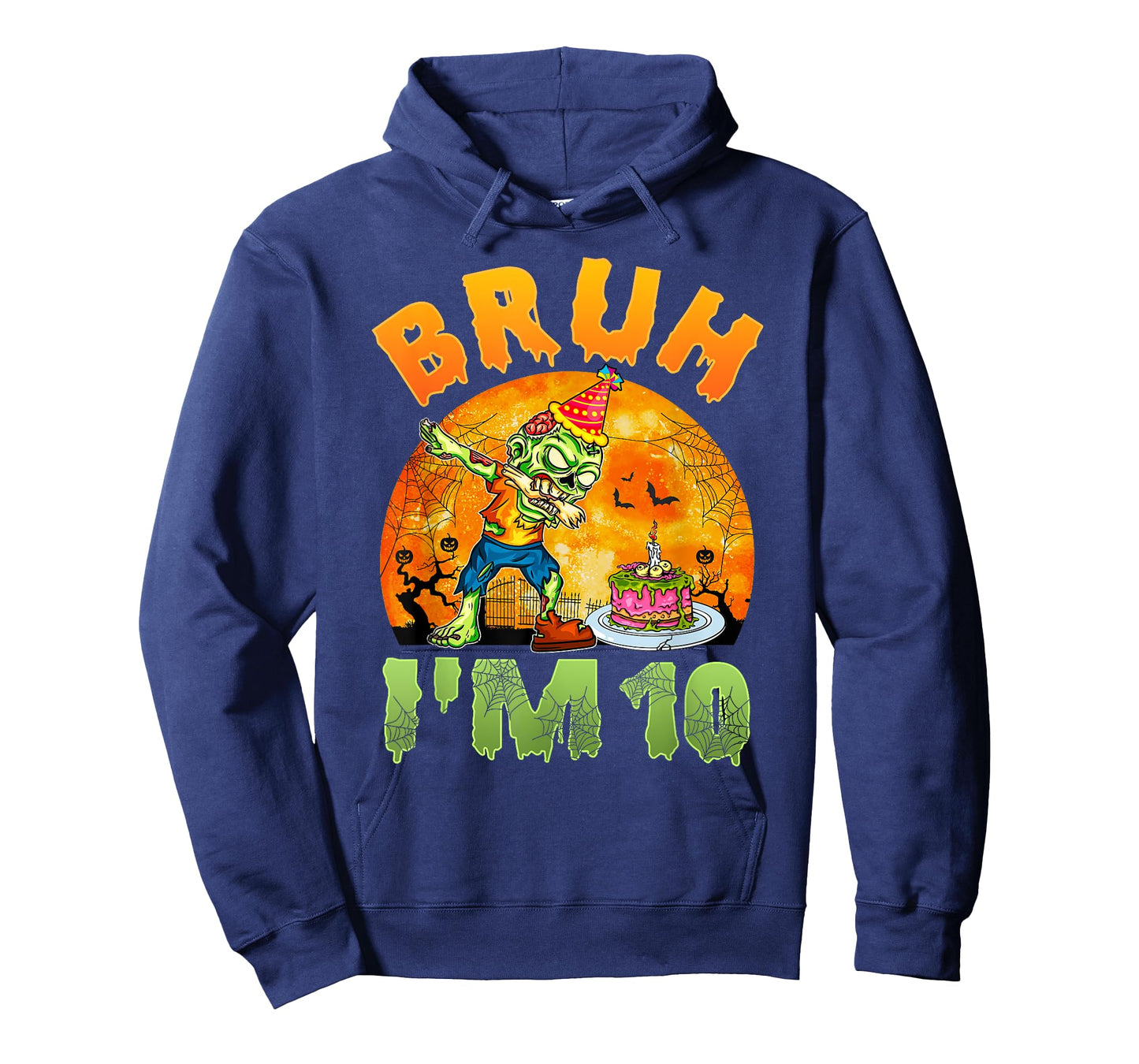 Bruh I'm 10 Years Old Boy It's My 10th Birthday Zombie Lover T-Shirt