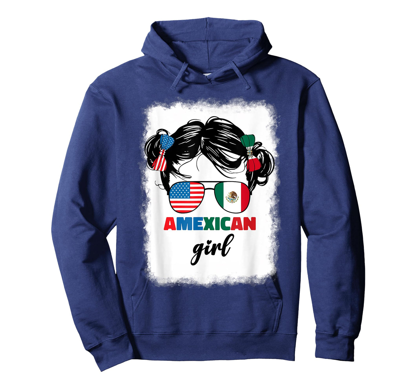 Half Mexican And American Mexico America Usa Flag Kids Girls T-Shirt