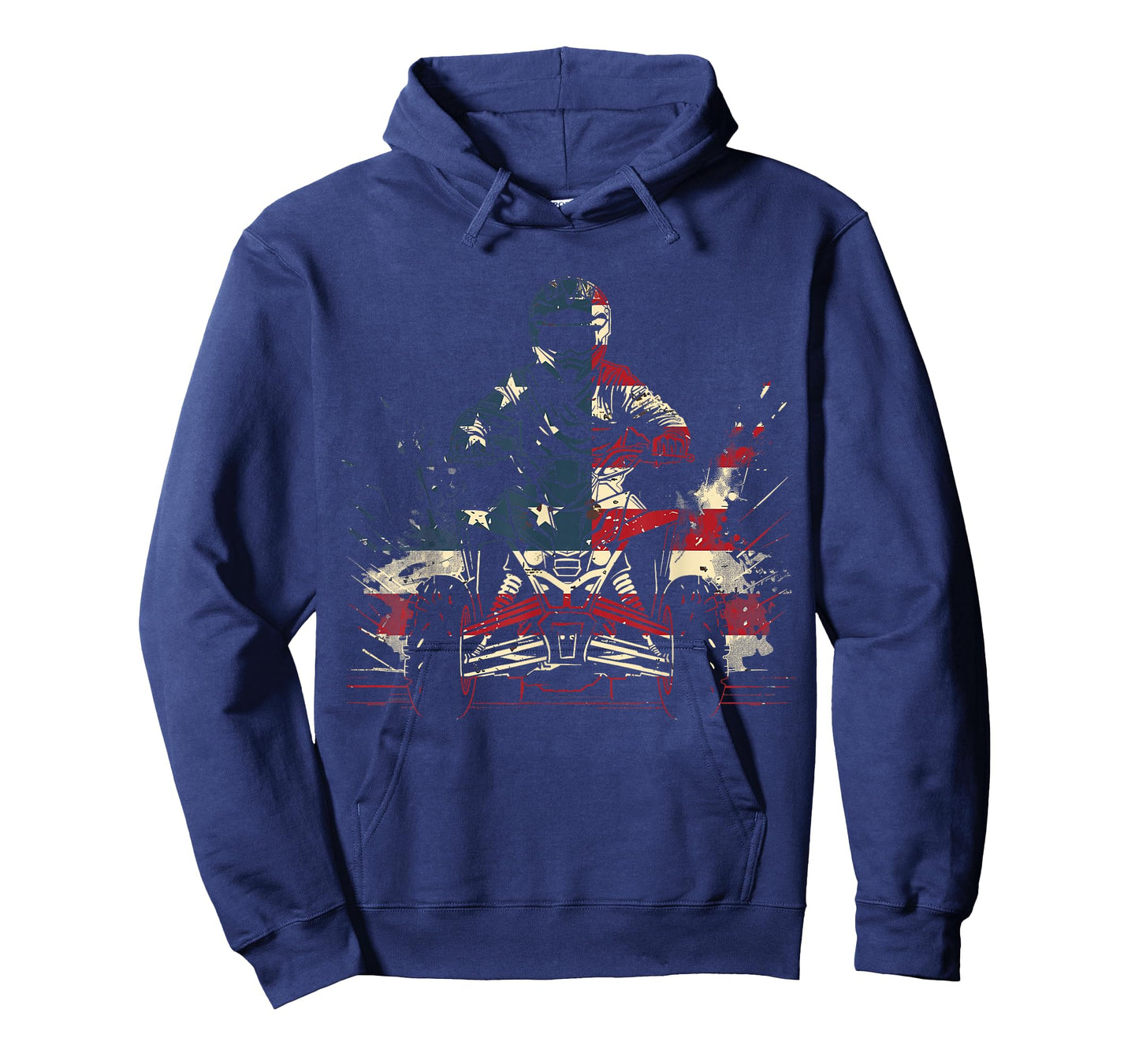 Patriotic ATV Four Wheeler Quad Bike Vintage American Flag T-Shirt