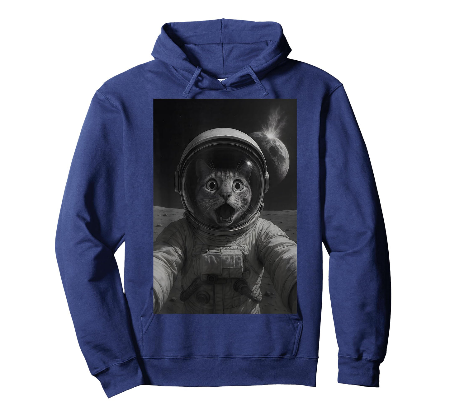 Selfie Cat Funny Astronaut on The Moon Space Cat T-Shirt