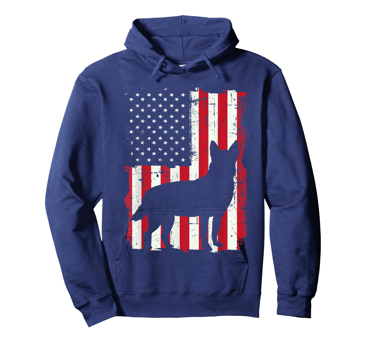 American Flag USA Australian Cattle Dog Blue Red Heeler Gift T-Shirt