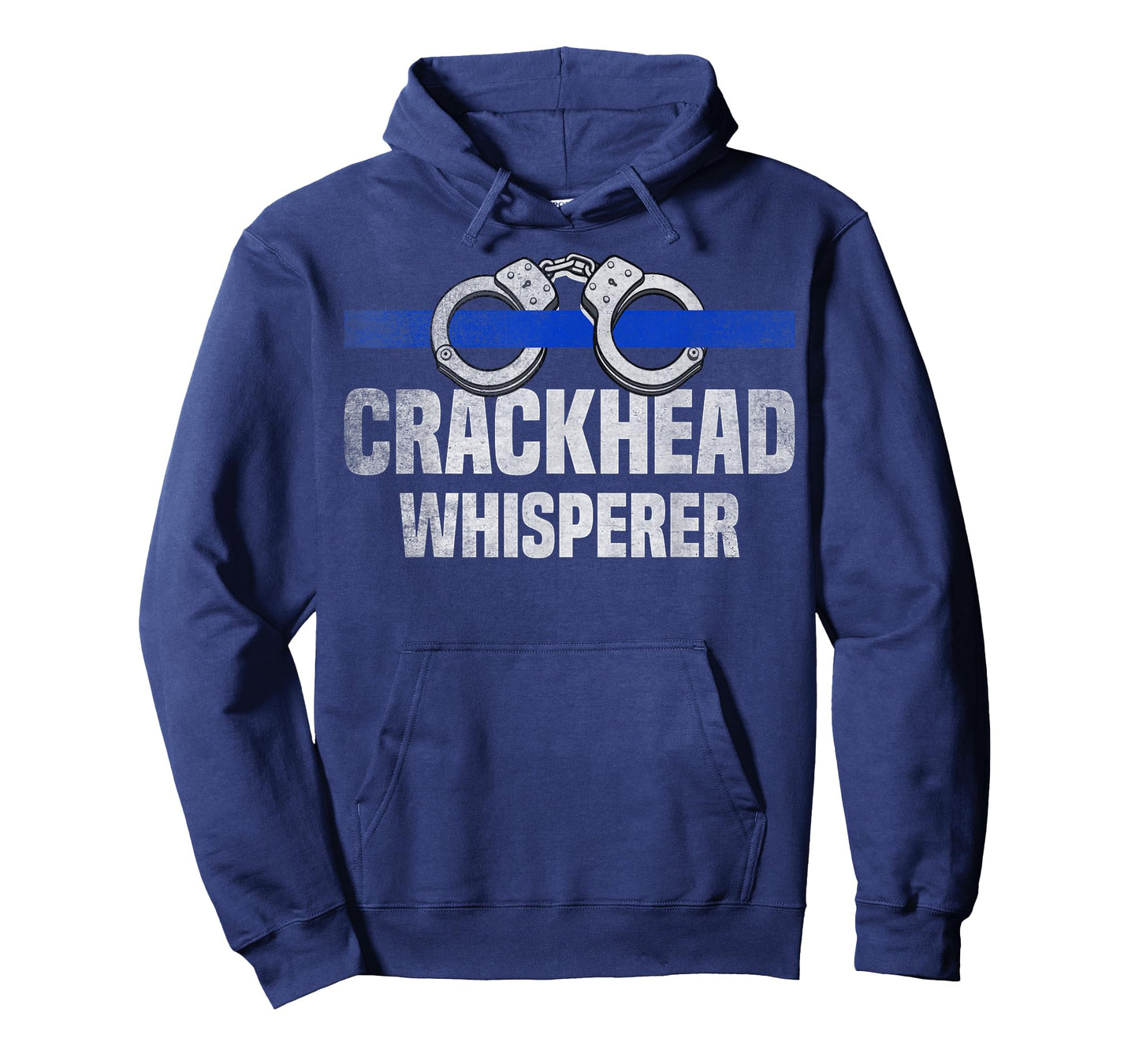 Crackhead Whisperer USA Flag Blue Line Funny Police Officer T-Shirt
