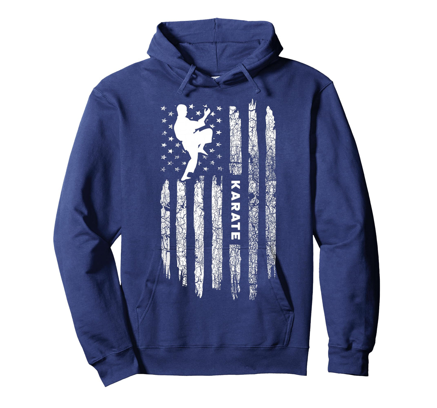 American Flag Karate Clothing - Karateka Vintage Karate T-Shirt