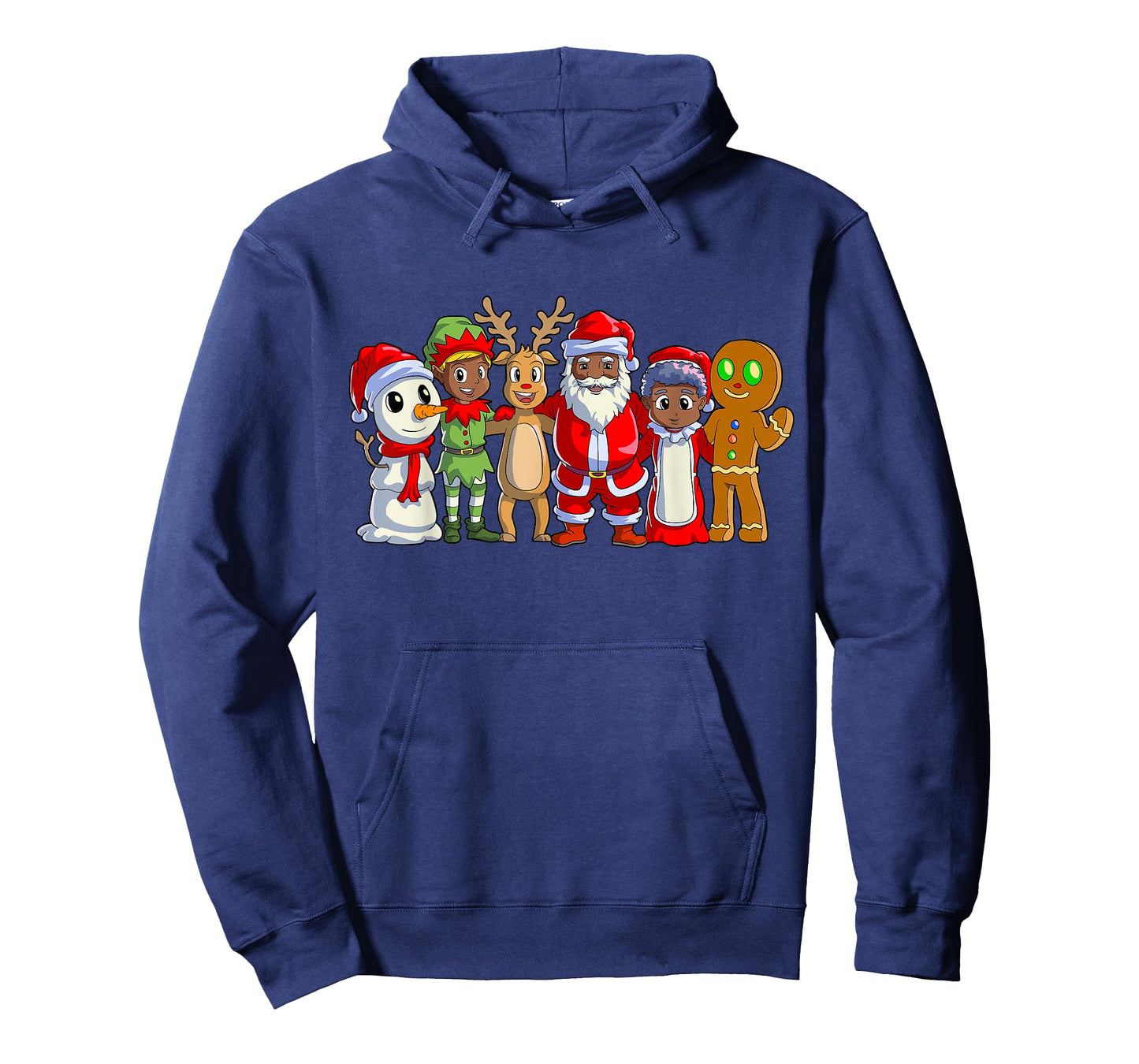 Black Family Christmas Afro African American Santa Xmas T-Shirt