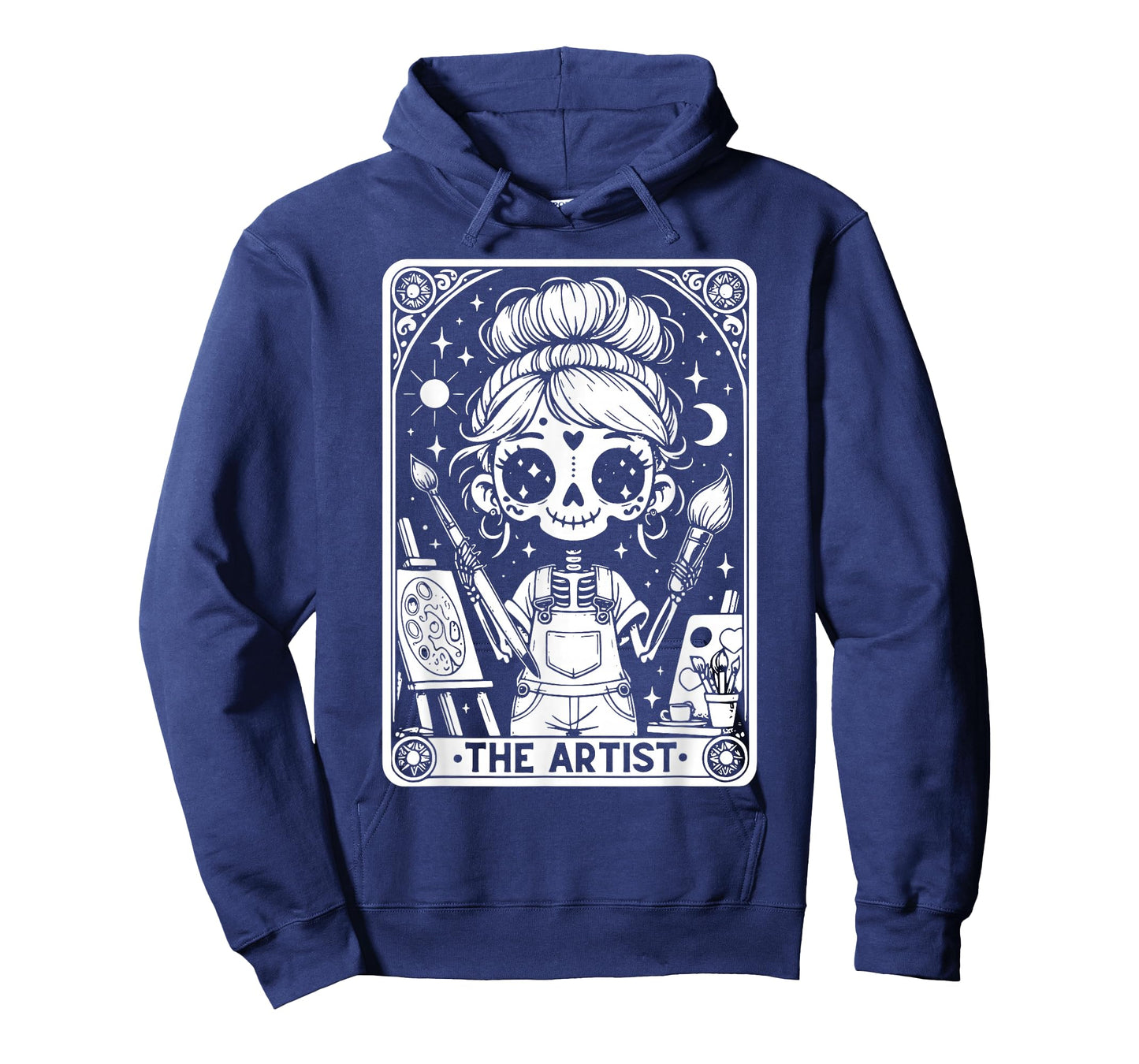 Artist Tarot Card Skeleton Painter Art Teacher Witchy T-Shirt