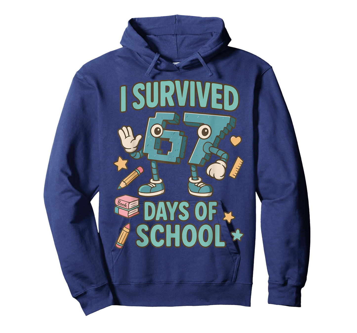 Kids 6-7 Meme I Survived 67 Days of School T-Shirt