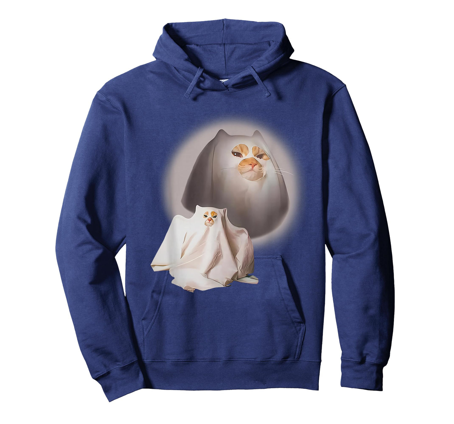 Ghost Cat Meme Funny Halloween Men Women Kids T-Shirt