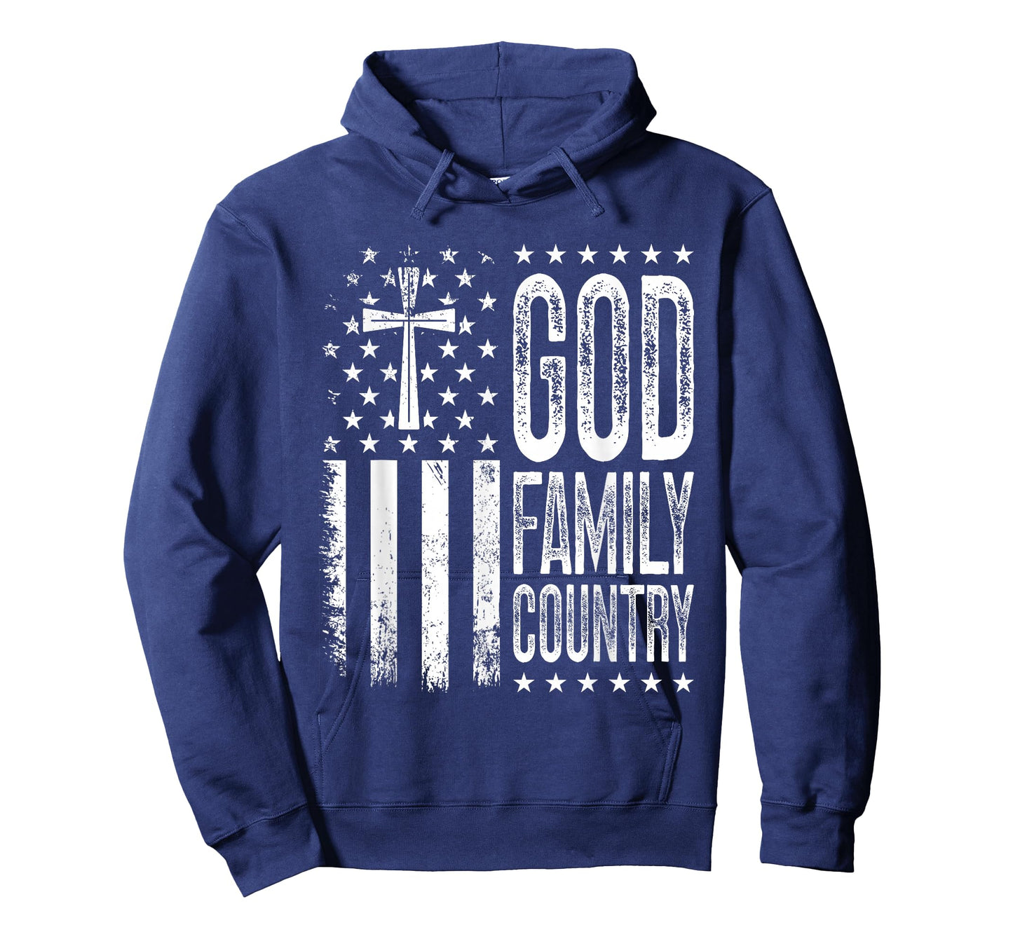God Family Country - Patriotic Christian US Flag T-Shirt