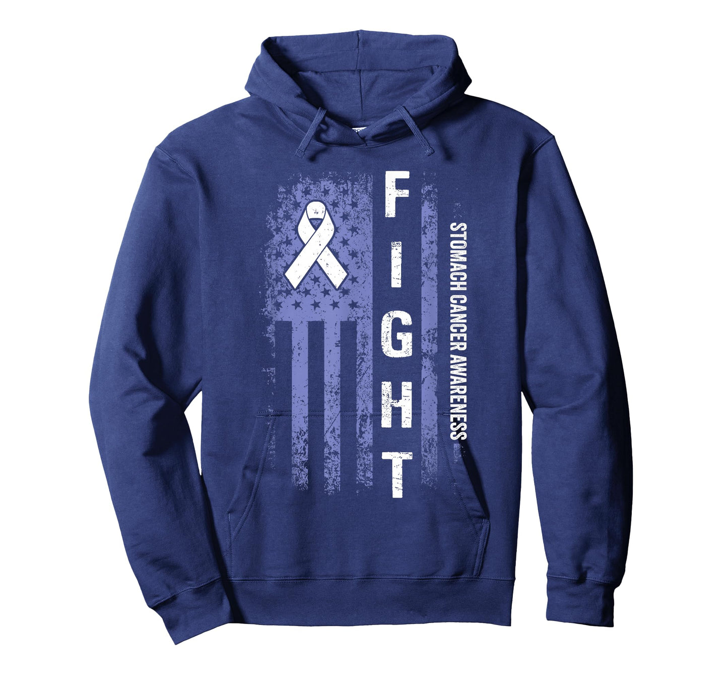 Stomach Cancer Awareness American Flag Stomach Cancer T-Shirt