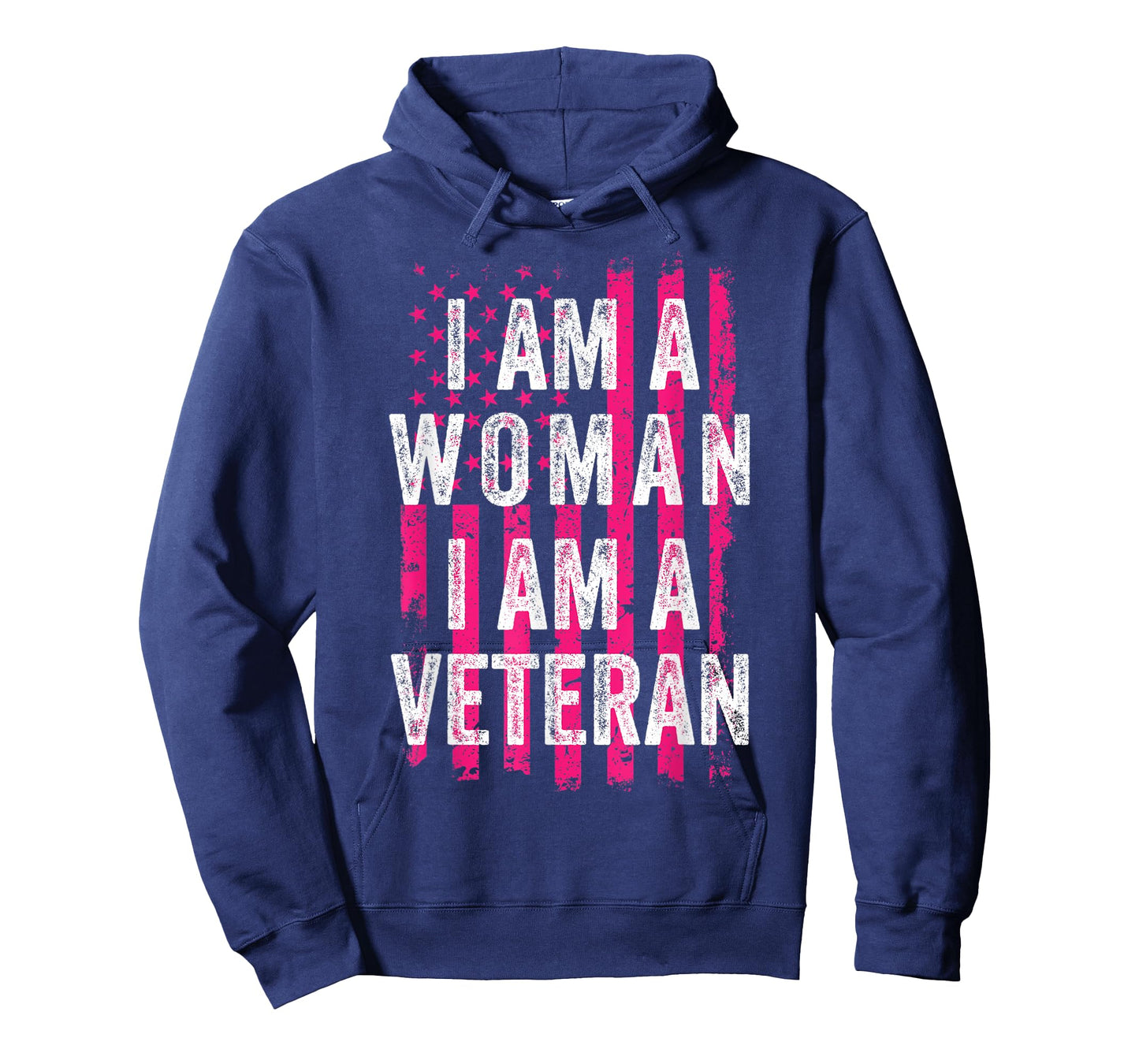 Female Veteran Pink USA Flag Veterans Day Gift Shirt T-Shirt