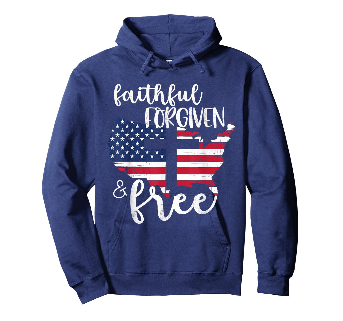 Faithful Forgiven Free Patriotic Shirt Christian 4th of July Women Men T-Shirt