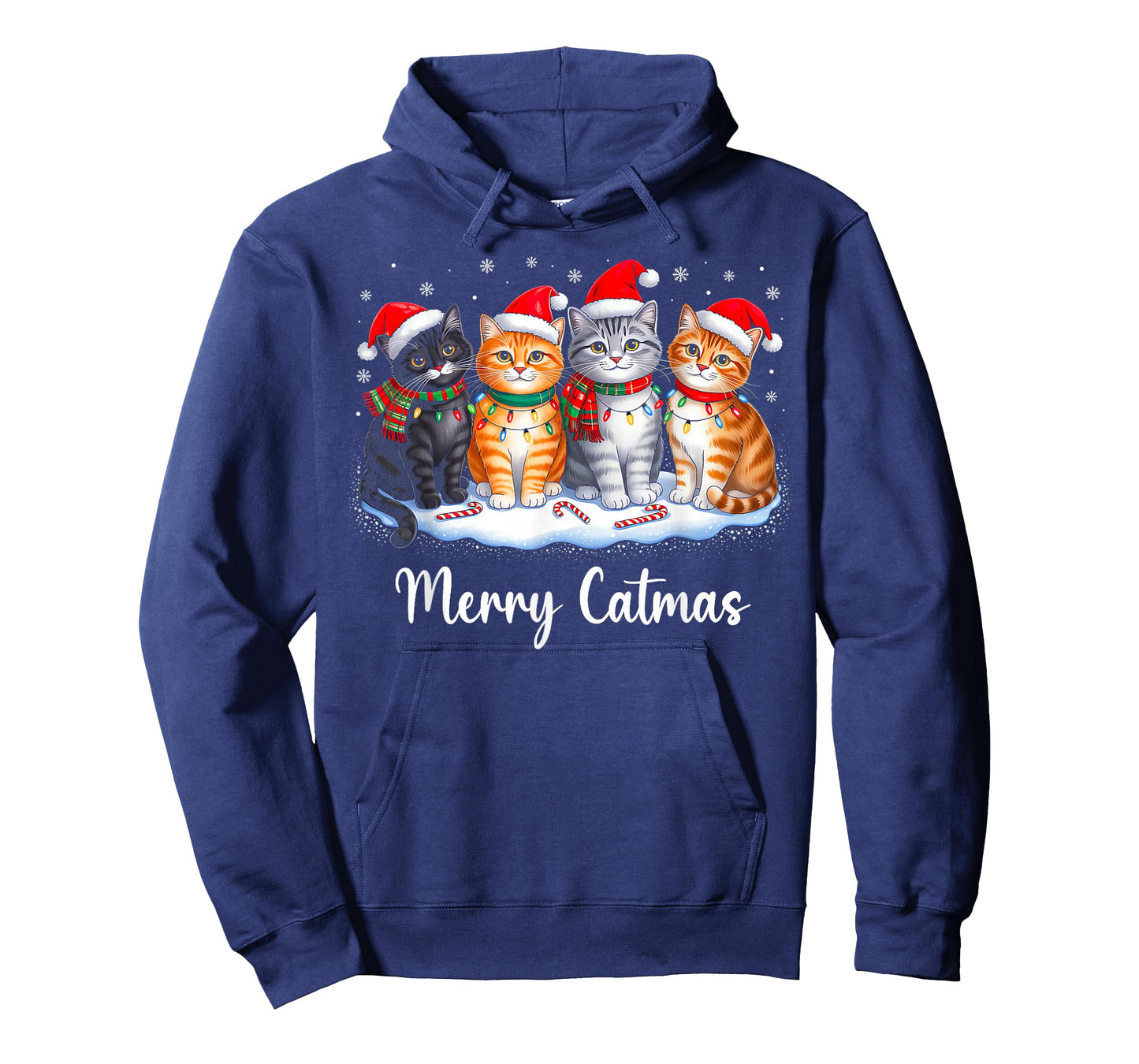 Merry Catmas Cat Christmas Lights Xmas Pajamas Cat Lover T-Shirt
