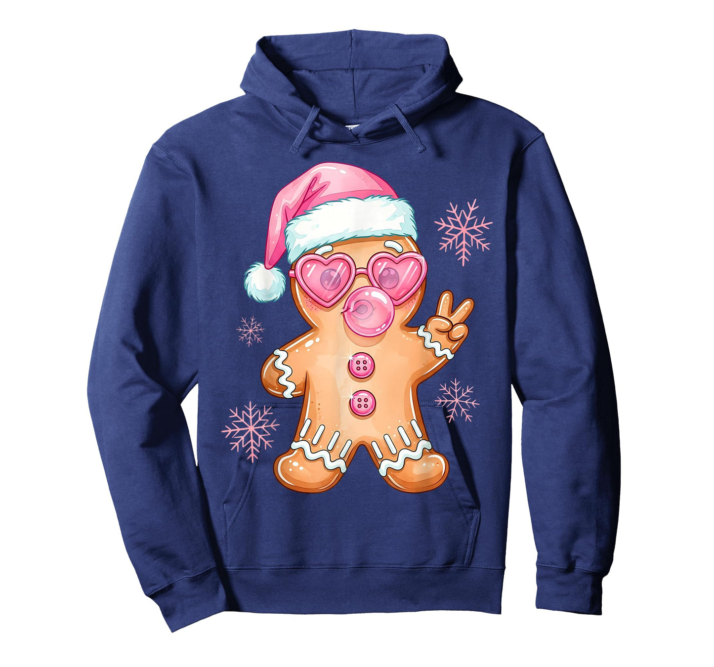 Cool Gingerbread Girl Christmas Bubblegum T-Shirt