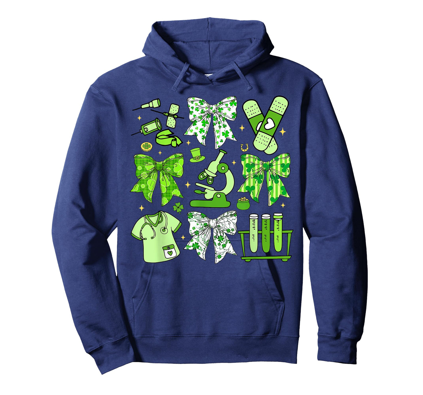 Coquette Bow Phlebotomy St. Patrick's Day Phlebotomist Tech Unisex-Adults Black Small Short Sleeve T-Shirt