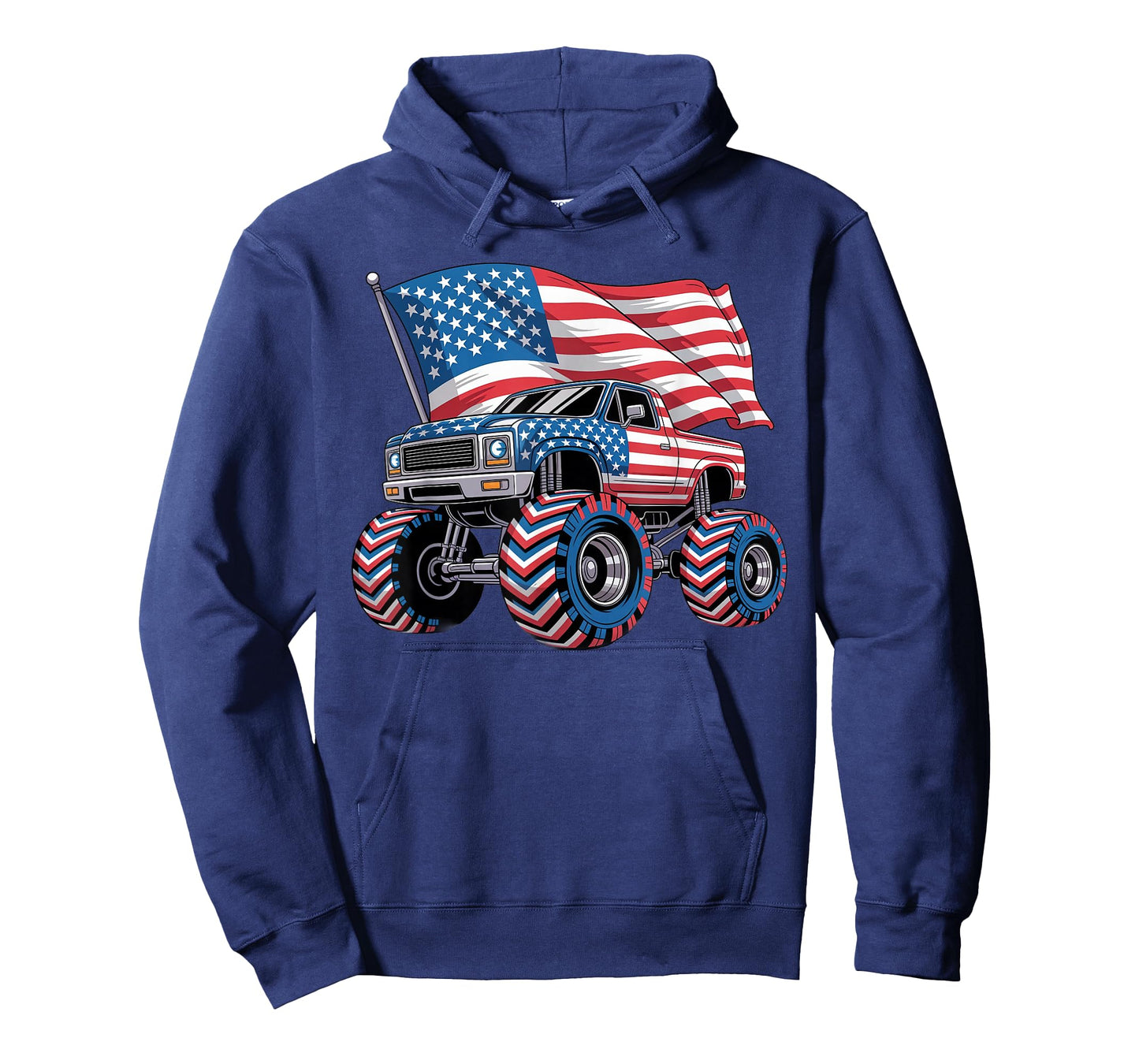 Monster Truck 4th of July American Flag Monster Trucks Lover T-Shirt