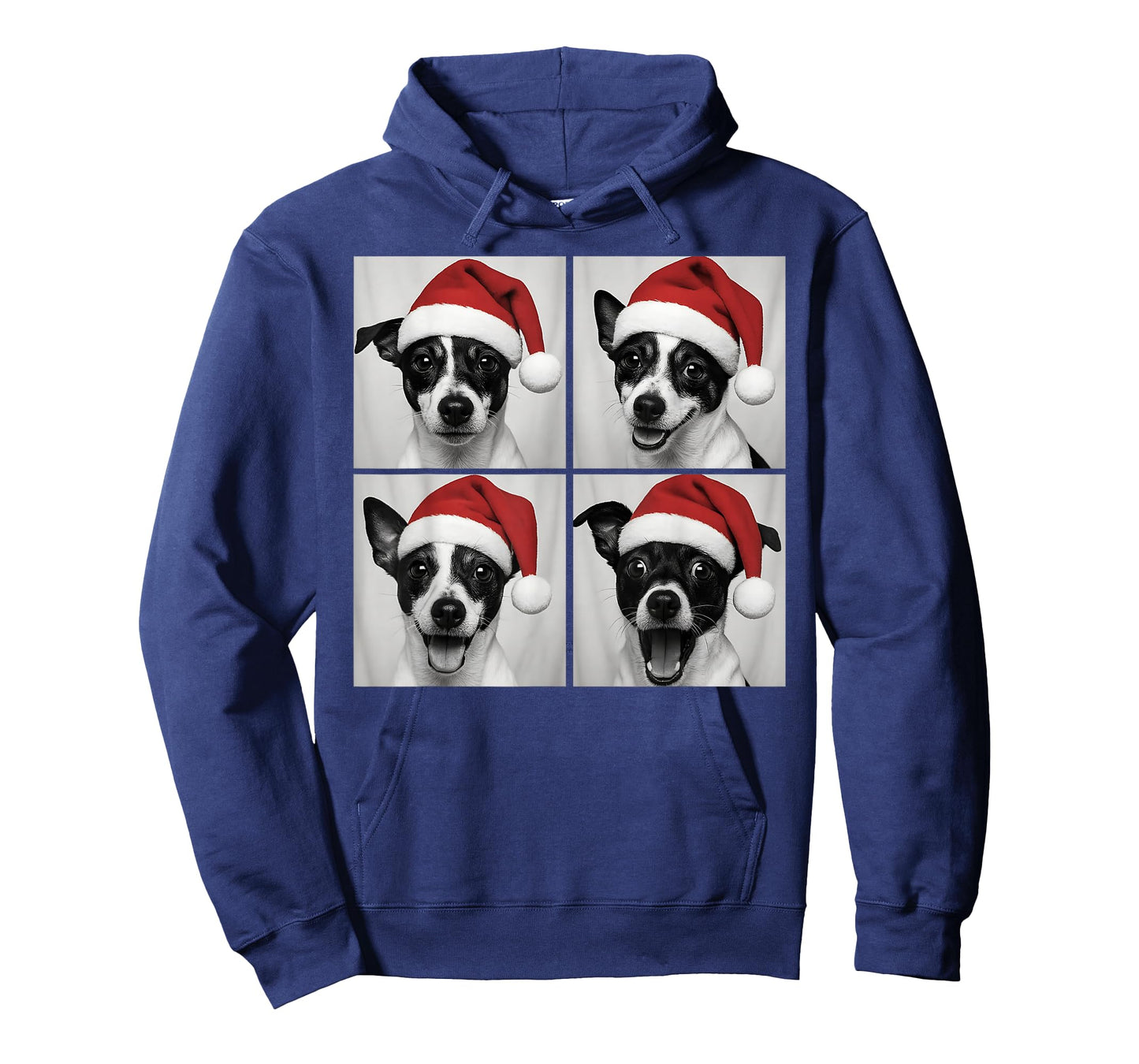 Funny Christmas Rat Terrier Santa Dog Lover Photo Booth T-Shirt