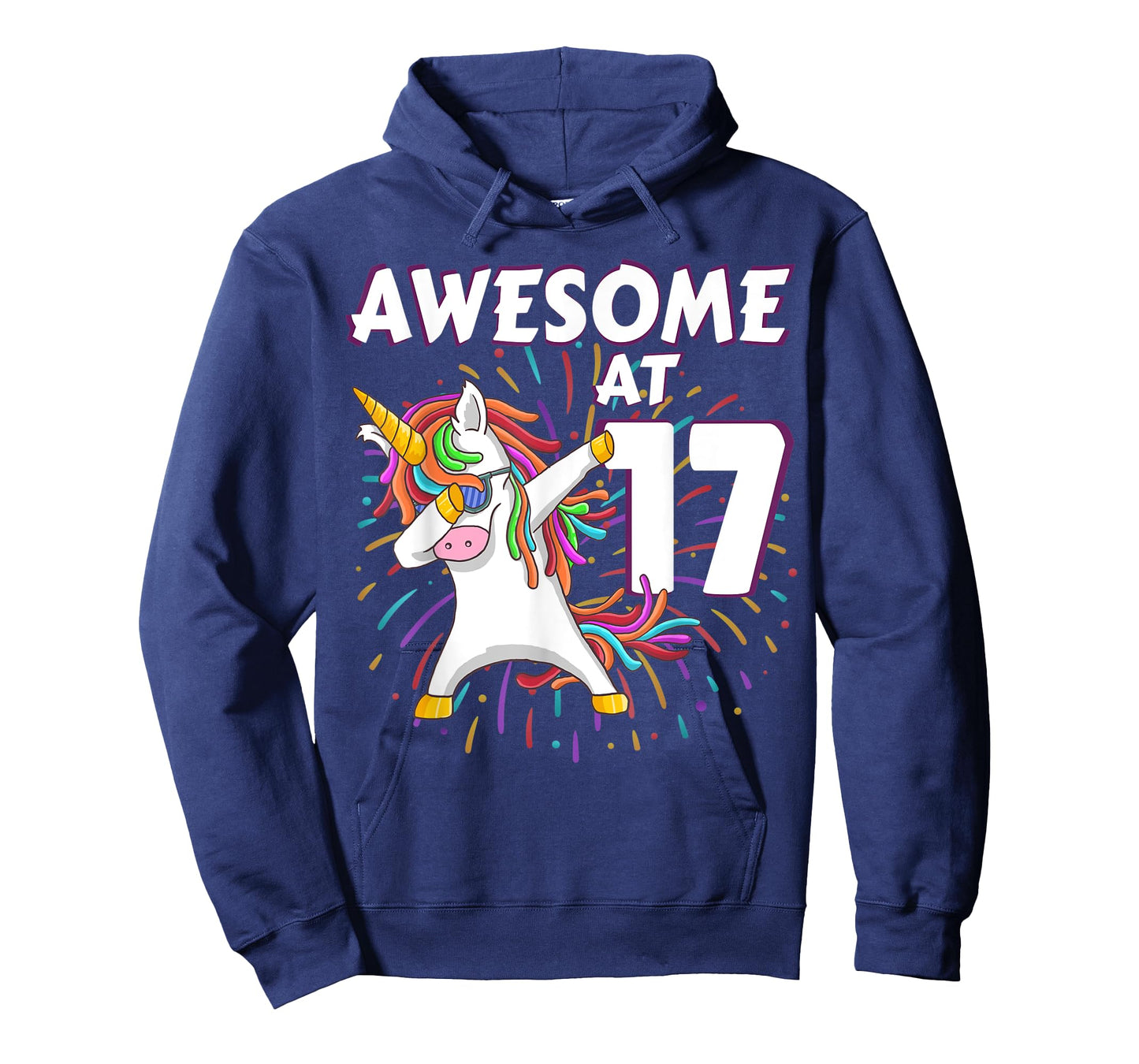 Unicorn Dabbing 17th Birthday Shirt for 17 Year Old Teenager T-Shirt