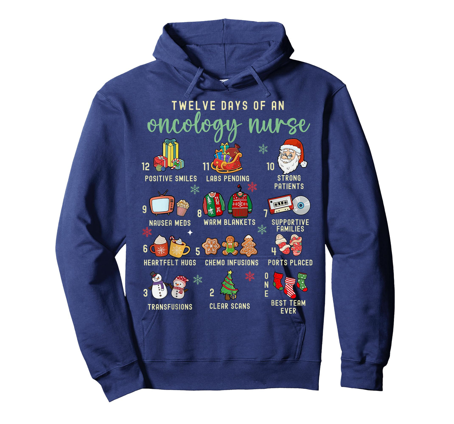 Christmas Oncology Rn Nurse 12 Days Of An Oncology Nurse T-Shirt