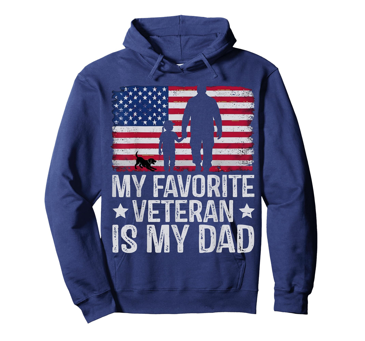 My Favorite Veteran is My Dad American Flag Military Girl T-Shirt