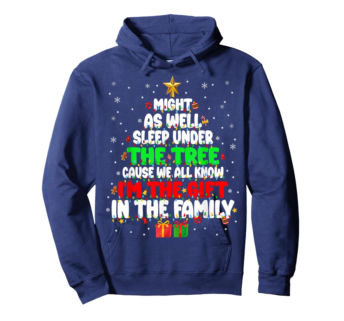 Funny Might As Well Sleep Under Tree Christmas Family Men Bo T-Shirt