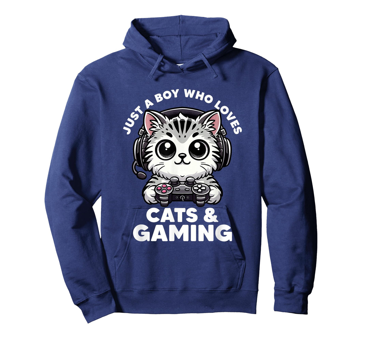 Just A Boy Who Loves Cats & Gaming Boy Cat Dad Funny Gamer T-Shirt