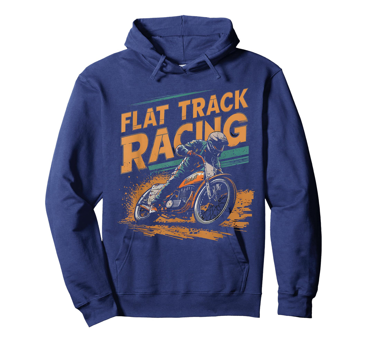 Flat Track Motorcycle Racing American Flag Speedway Dirt T-Shirt