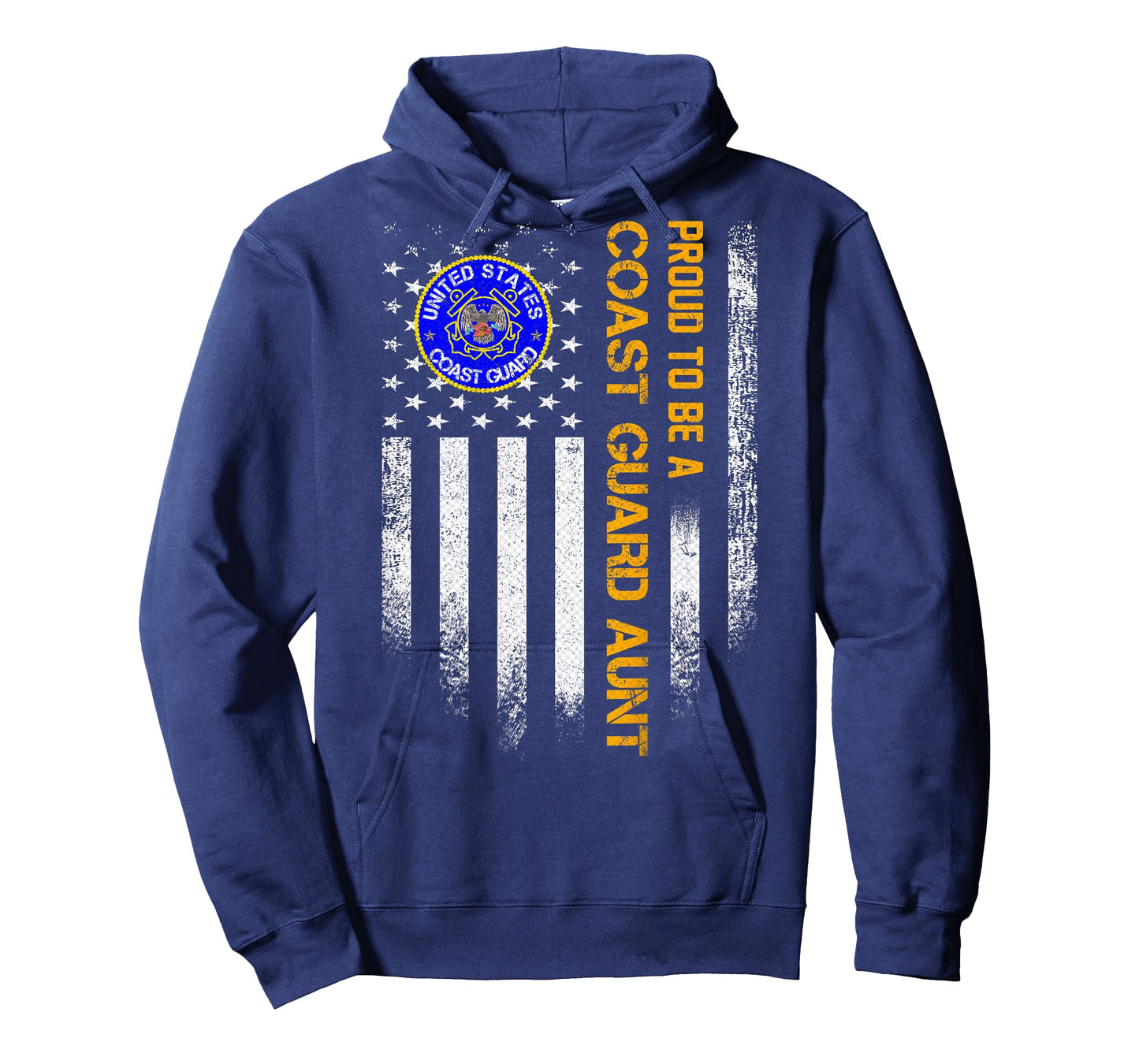 Vintage USA Flag Proud To Be A US Coast Guard Veteran Aunt T-Shirt