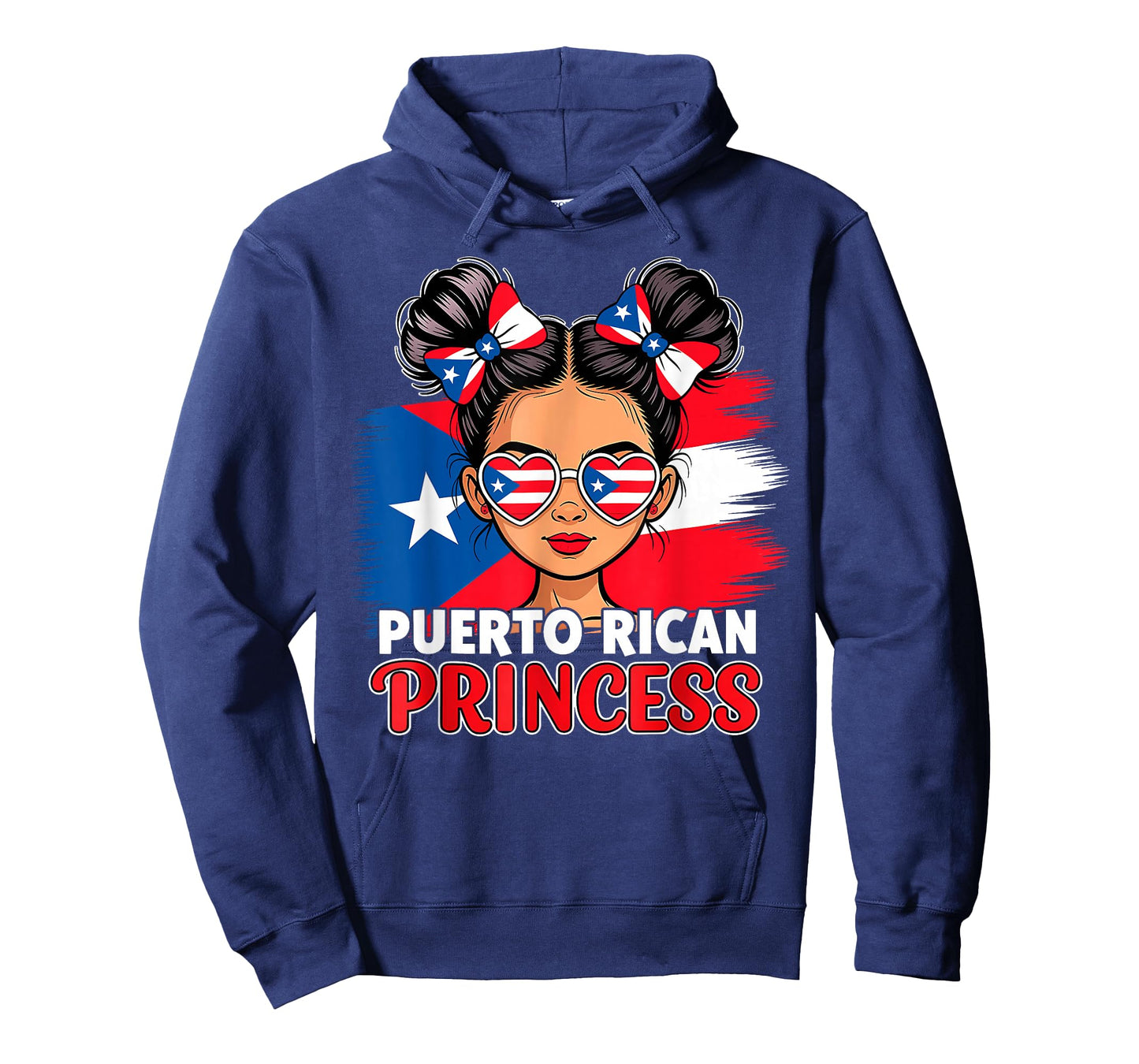 Puerto Rican Princess Girl Flag Hispanic Heritage Month Kids T-Shirt