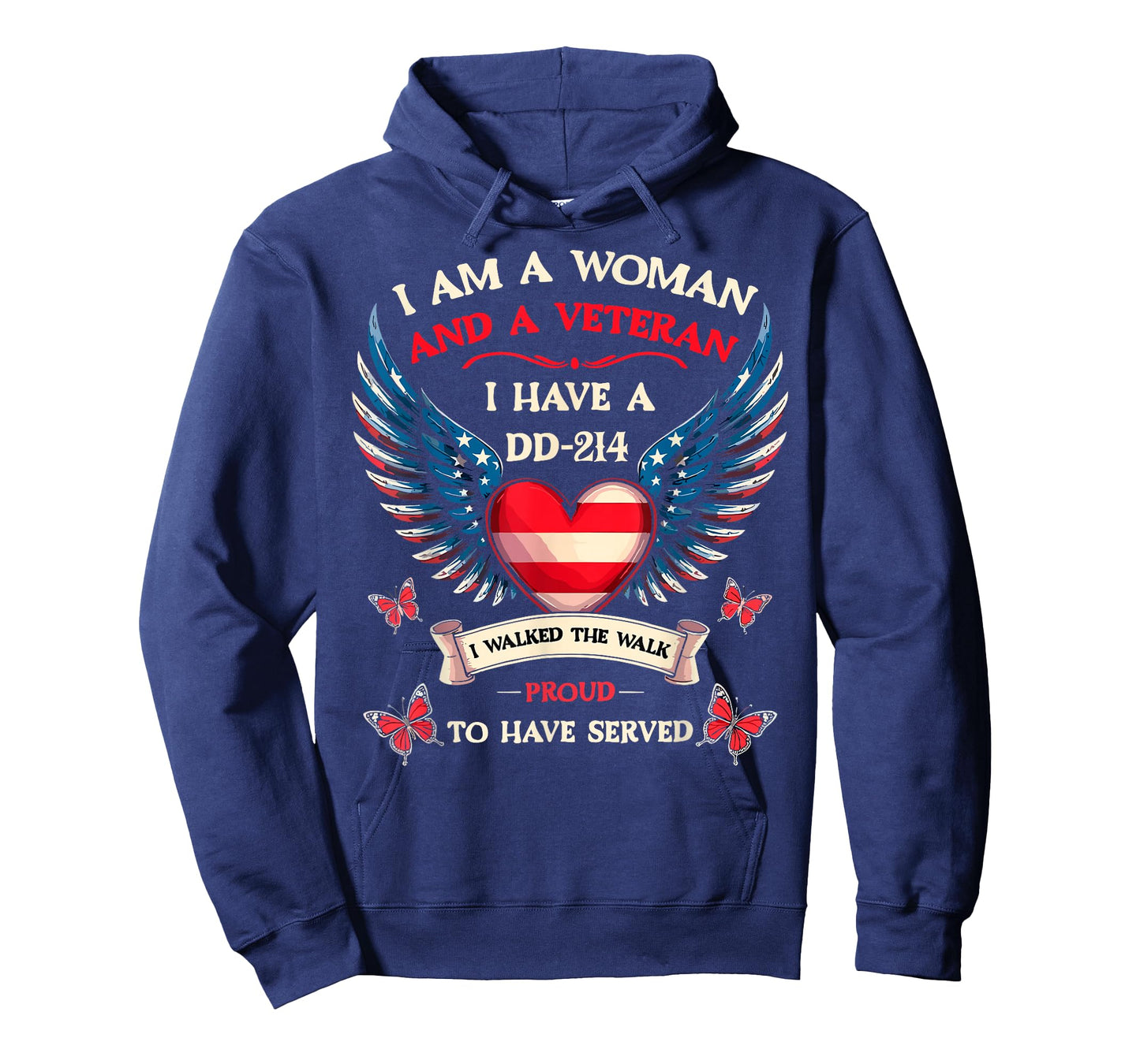 Woman Veteran I Have DD-214 I Walked to Walk Proud to Served T-Shirt