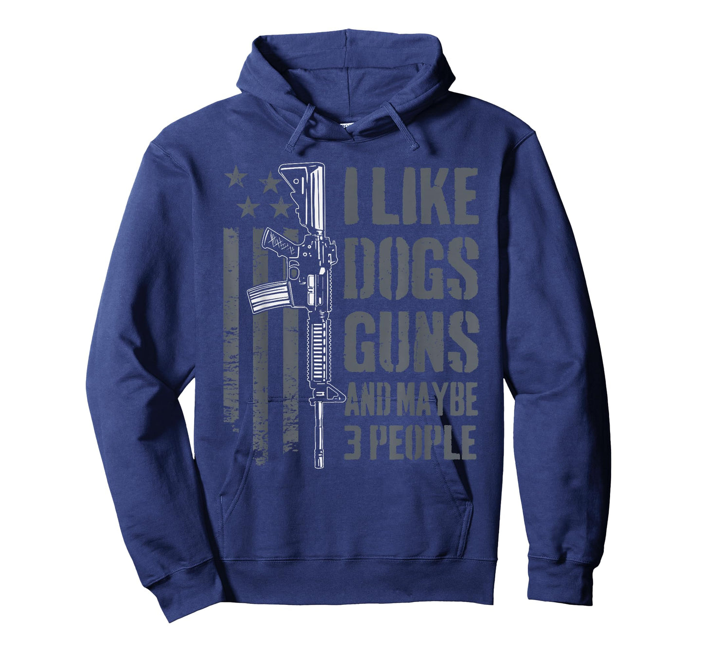 I Like Guns Dogs and Maybe 3 People - Funny Dog Lover Gun T-Shirt