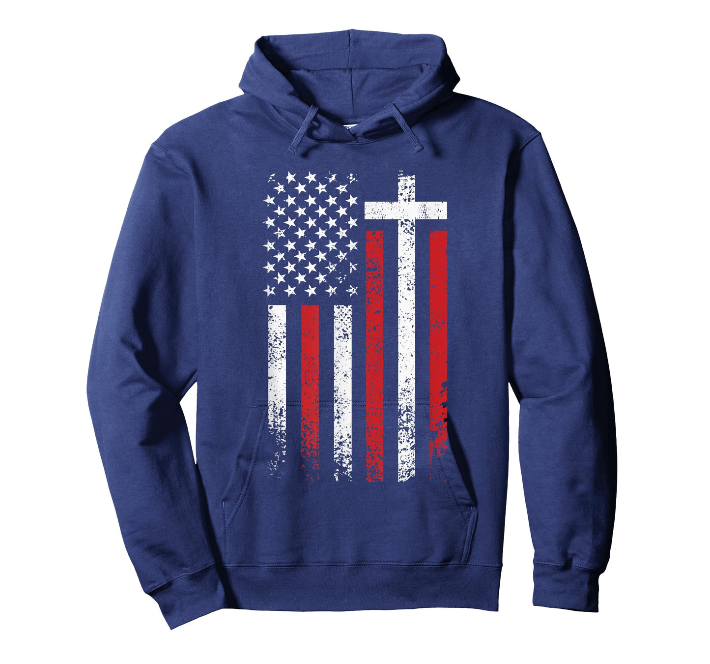 American Flag Cross Christmas Patriotic Religious Christian T-Shirt