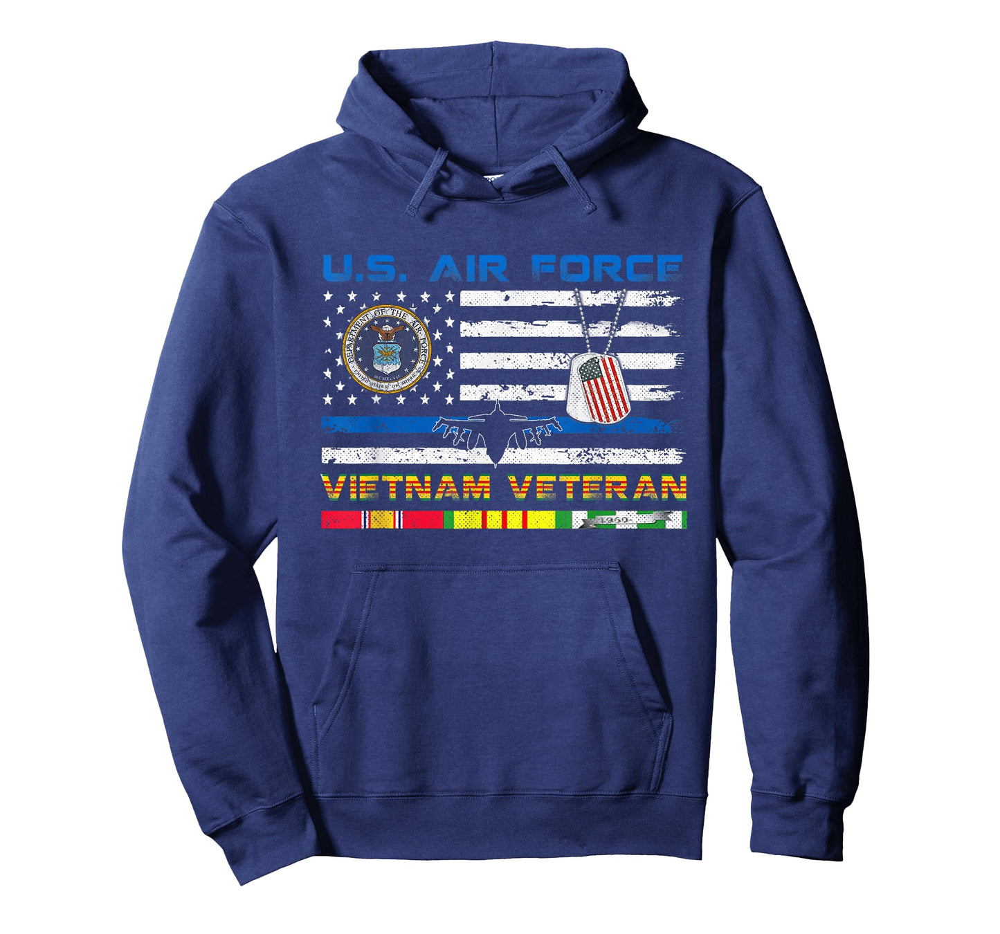 U.S Air Force Vietnam Veteran Vintage USA Flag Veterans Day T-Shirt