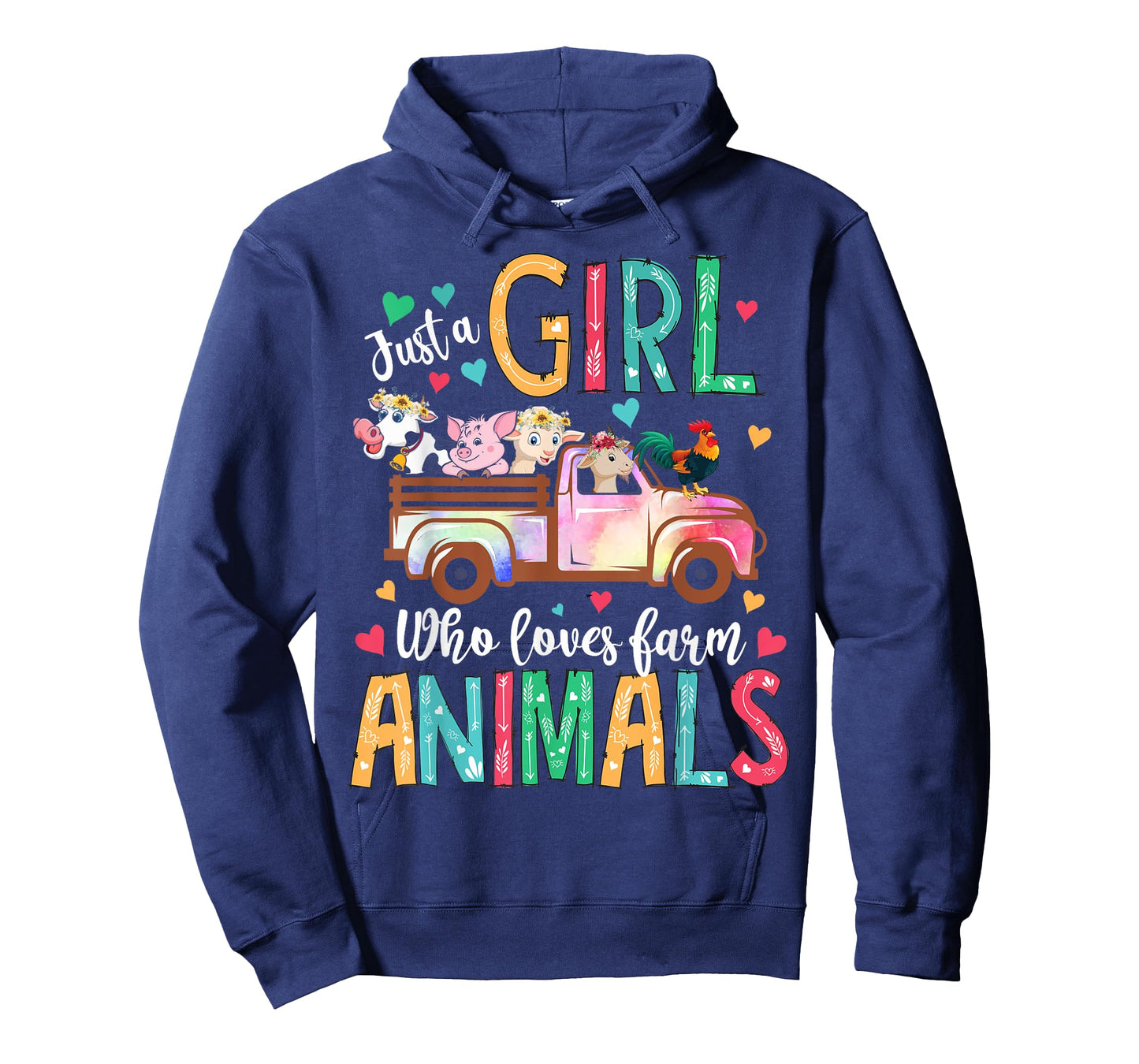 Just A Girl Who Loves Farm Animals Flower Floral Girl Farmer T-Shirt
