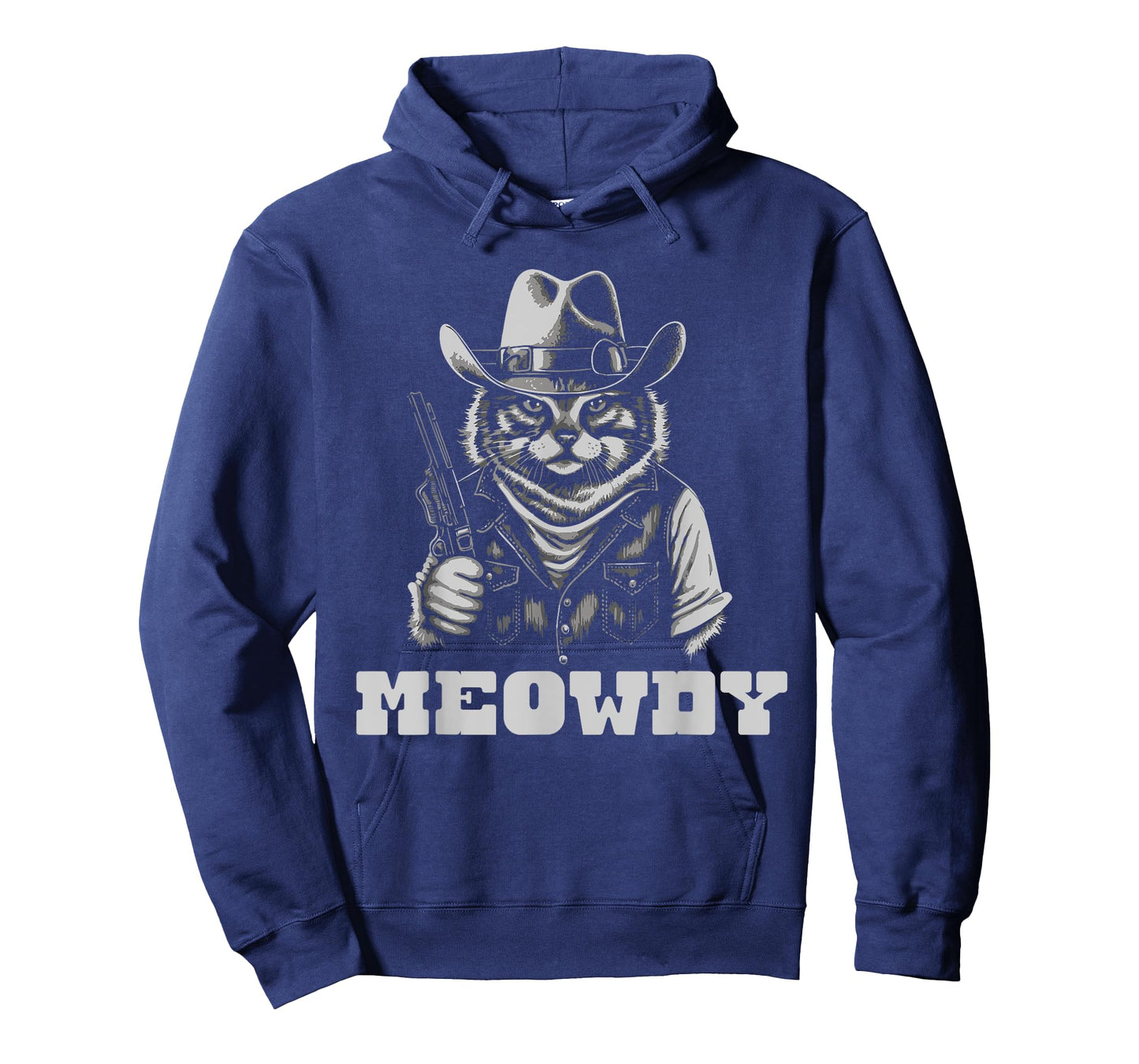 Meowdy Outlaw Funny Country Music Cat Cowboy Hat Vintage T-Shirt