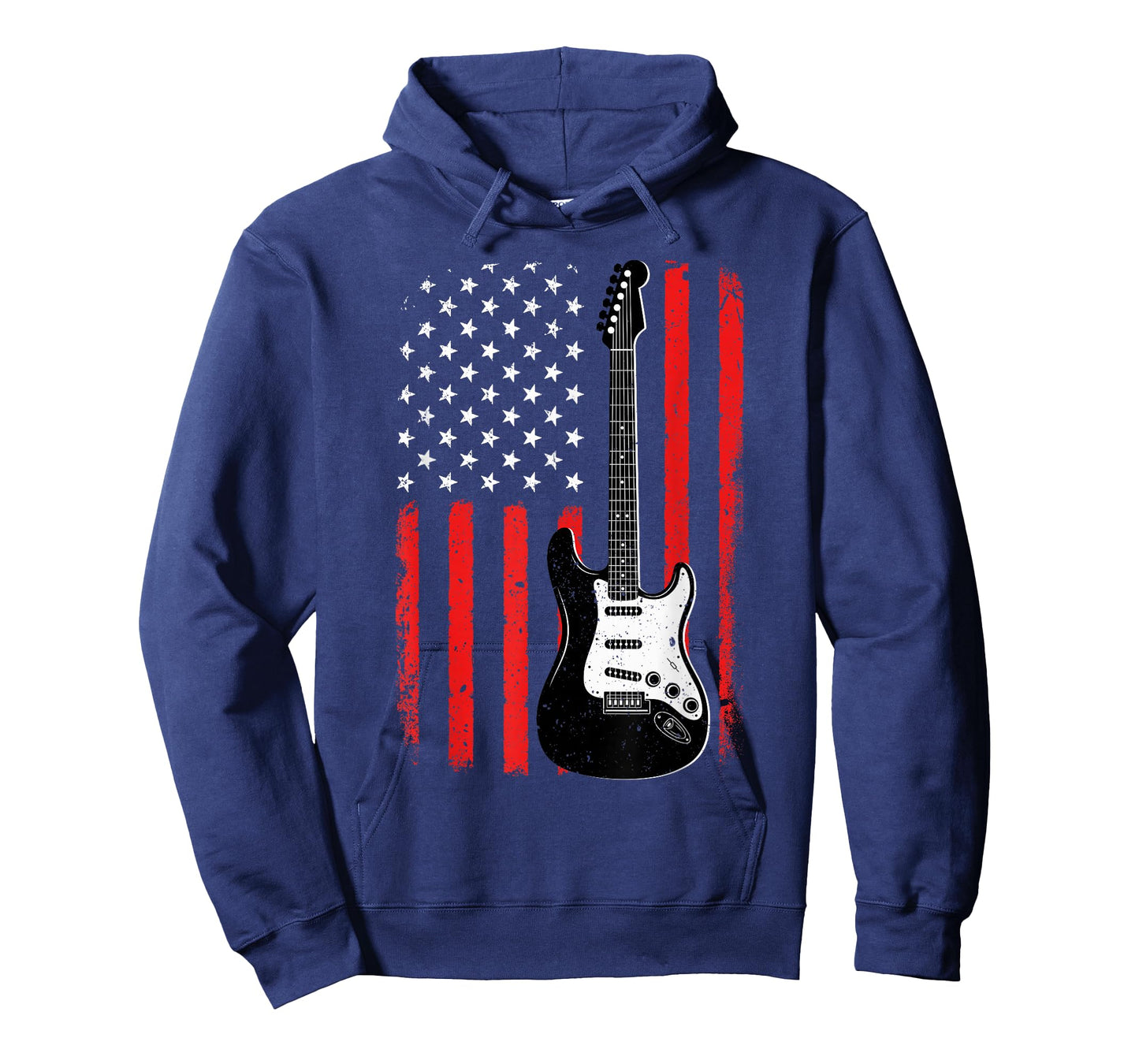 Guitar American Flag USA Patriotic Music Electric Guitarist T-Shirt