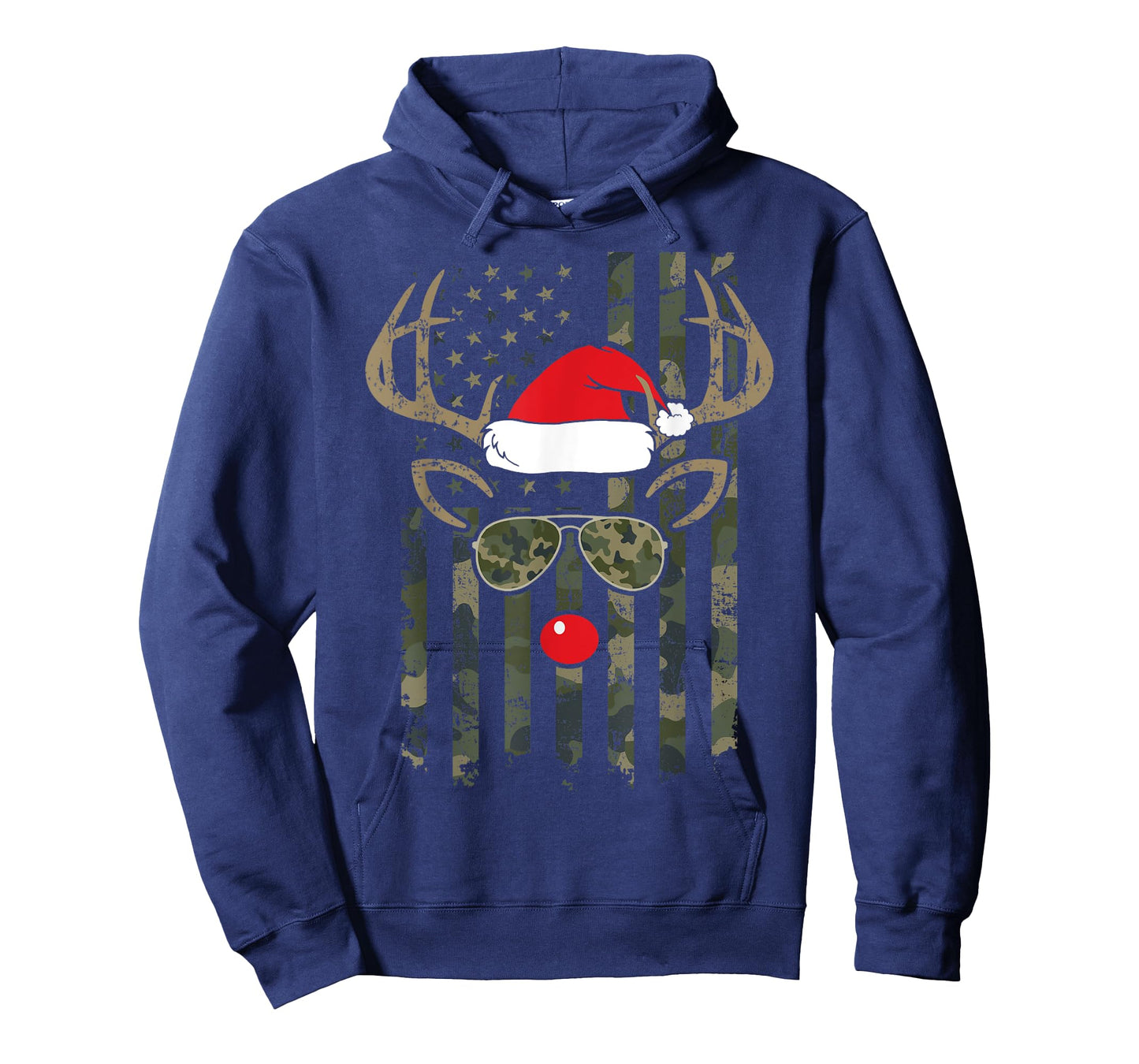 Whitetail Buck Bow Hunter Camo Funny Deer Hunting Christmas T-Shirt